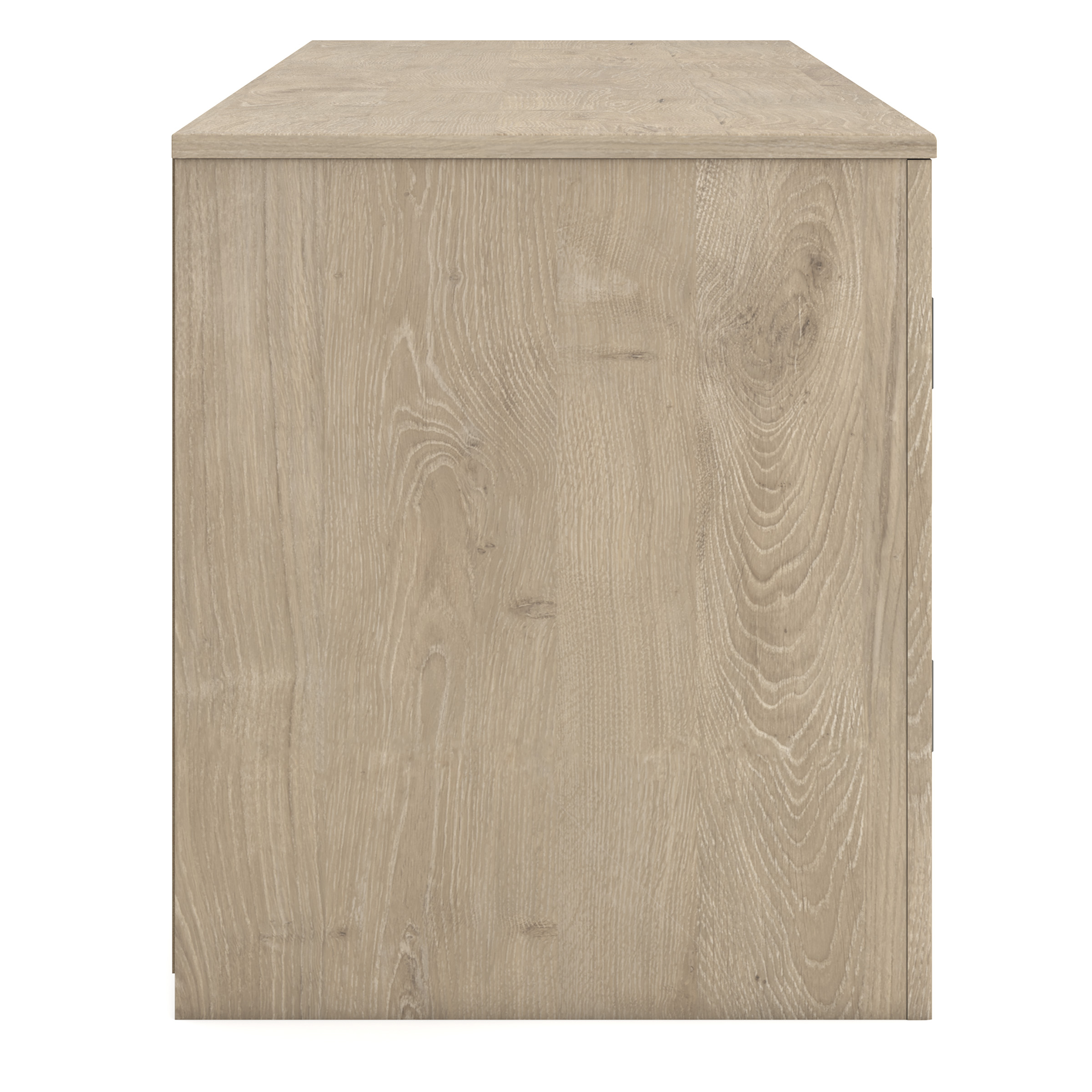 Cayboni 63" Modern Wood TV Stand - Tan & Gray Two-Tone