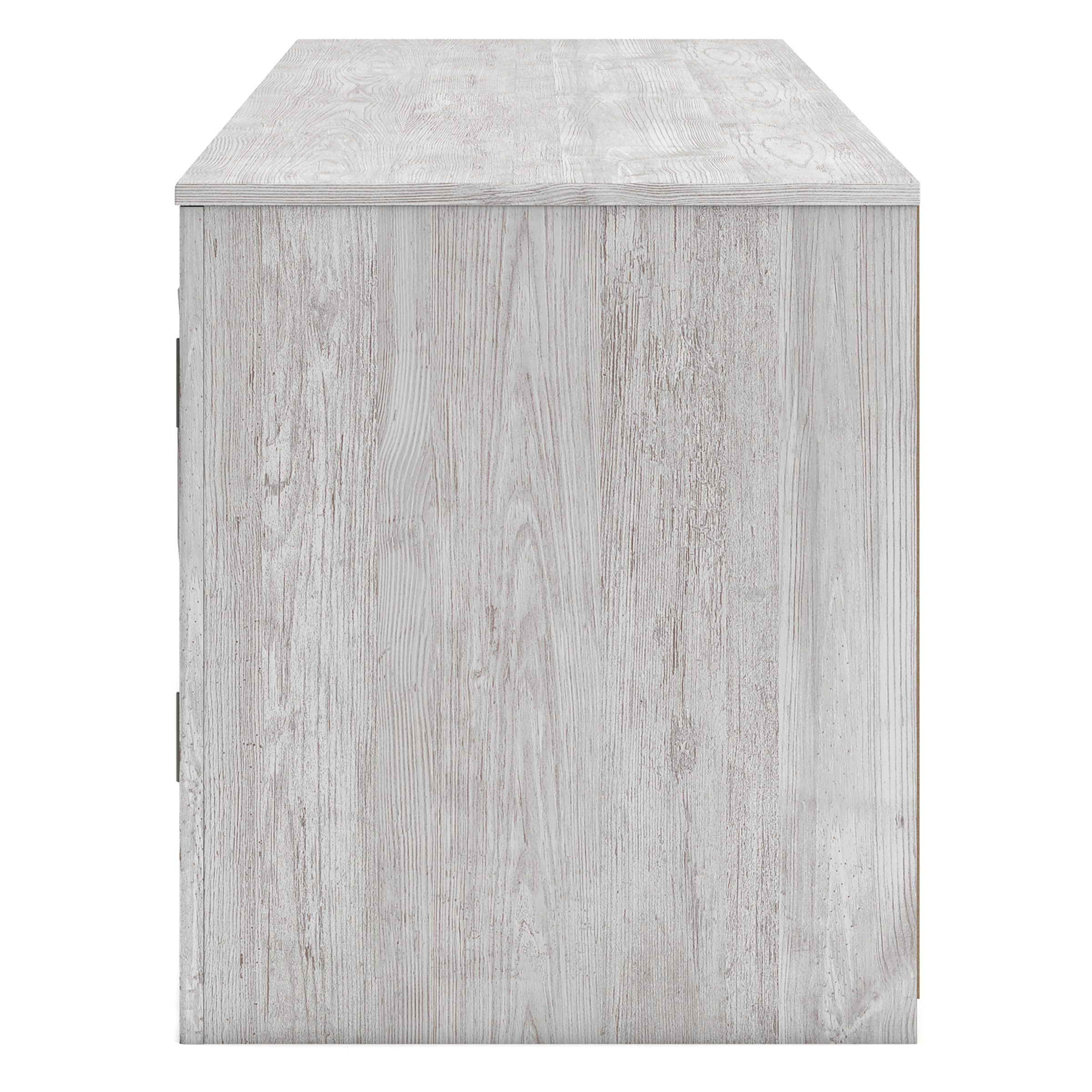 Cayboni 63" Modern Farmhouse TV Stand - Whitewash & Gray