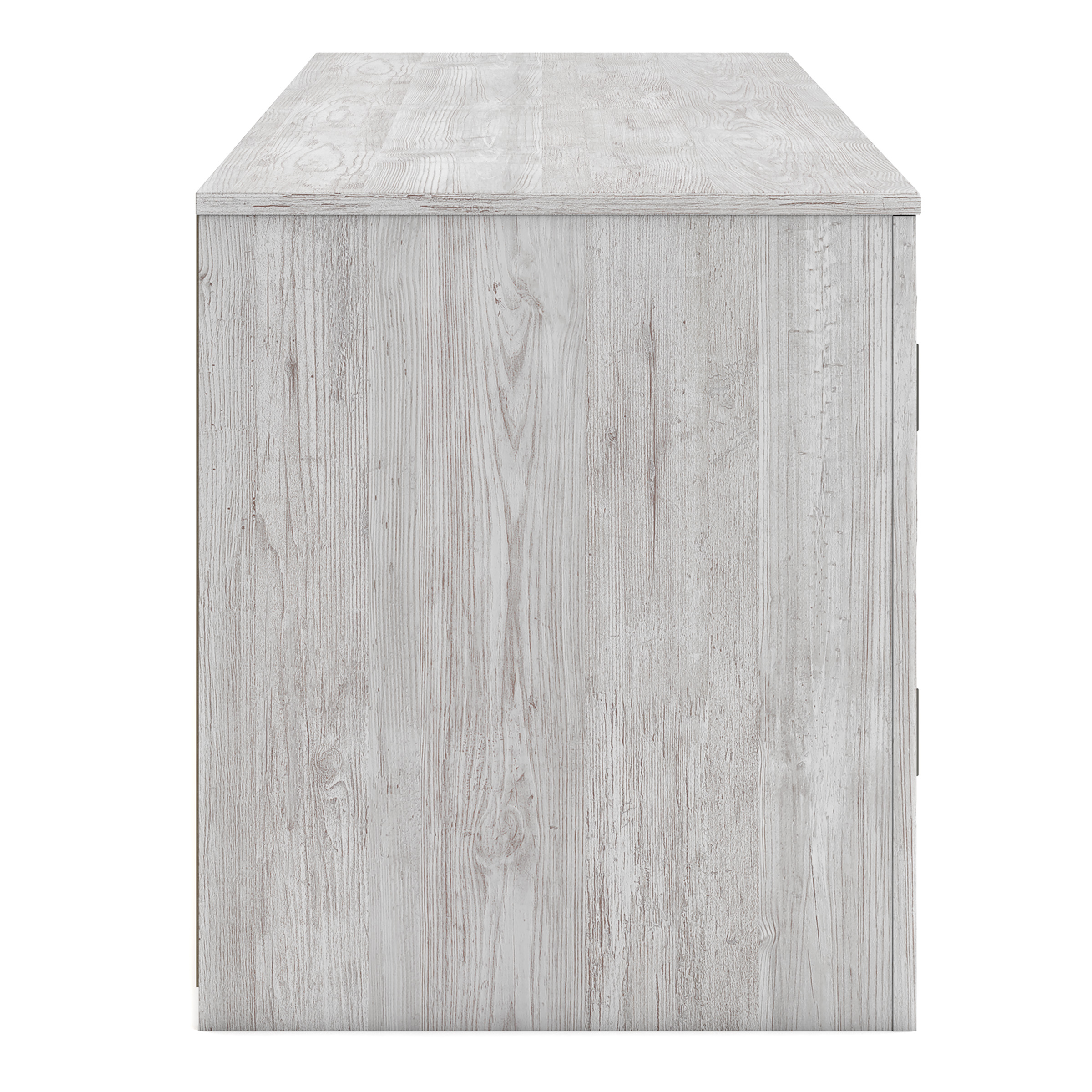 Cayboni 63" Modern Farmhouse TV Stand - Whitewash & Gray