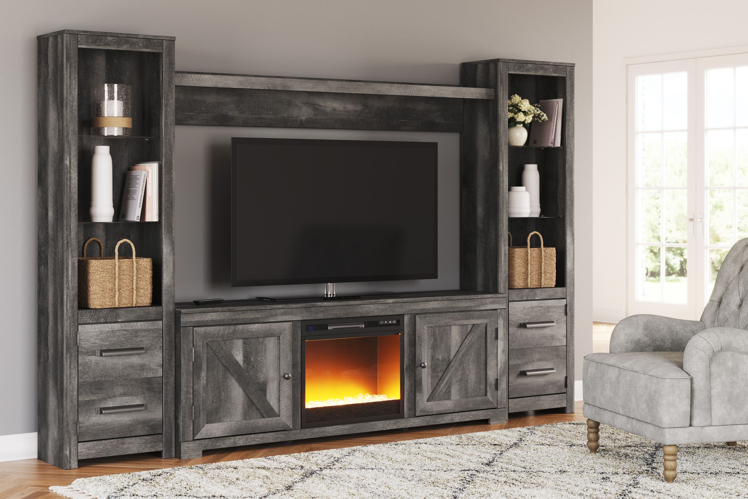 Wynnlow 4-Piece Fireplace Entertainment Wall
