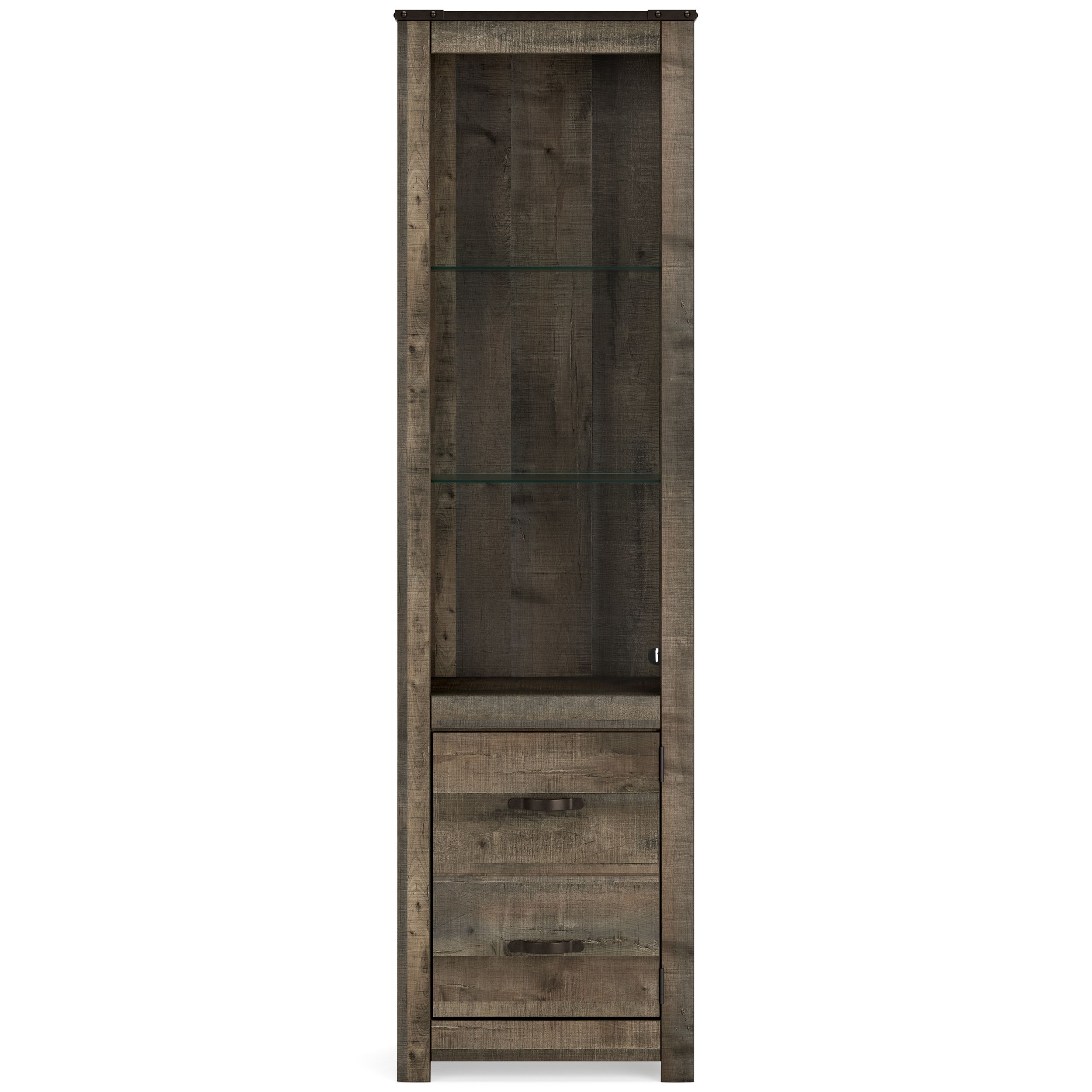 Trinell 4-Piece Rustic Entertainment Wall with Bridge - Brown