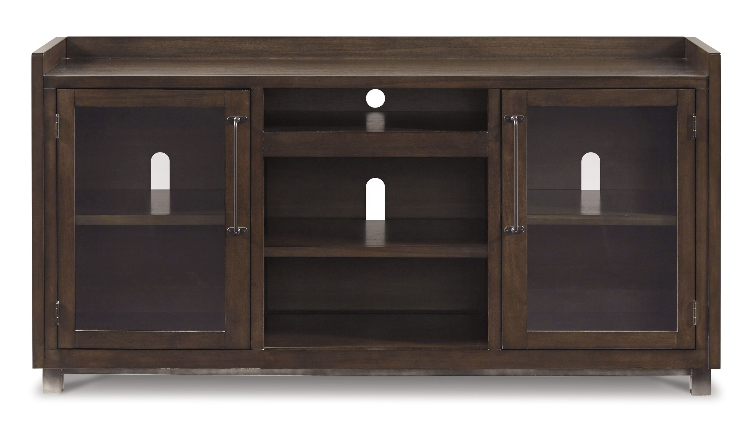 Starmore 76" XL Modern Industrial TV Stand - Oiled Walnut Brown