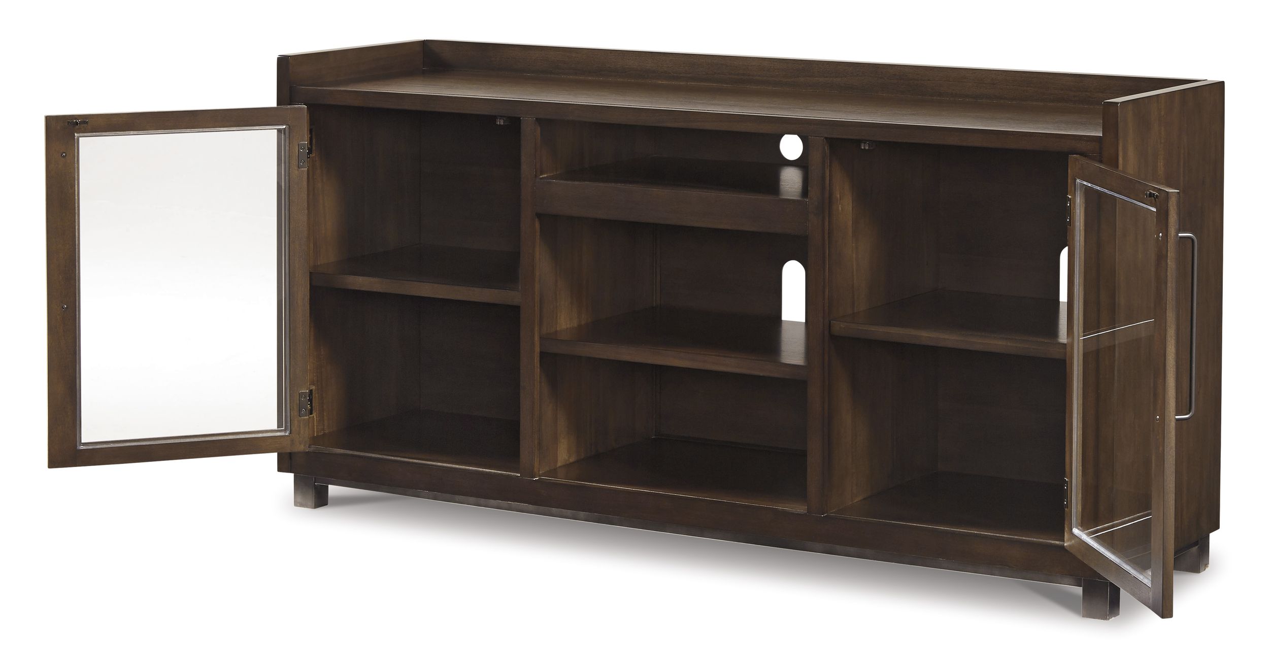 Starmore 76" XL Modern Industrial TV Stand - Oiled Walnut Brown