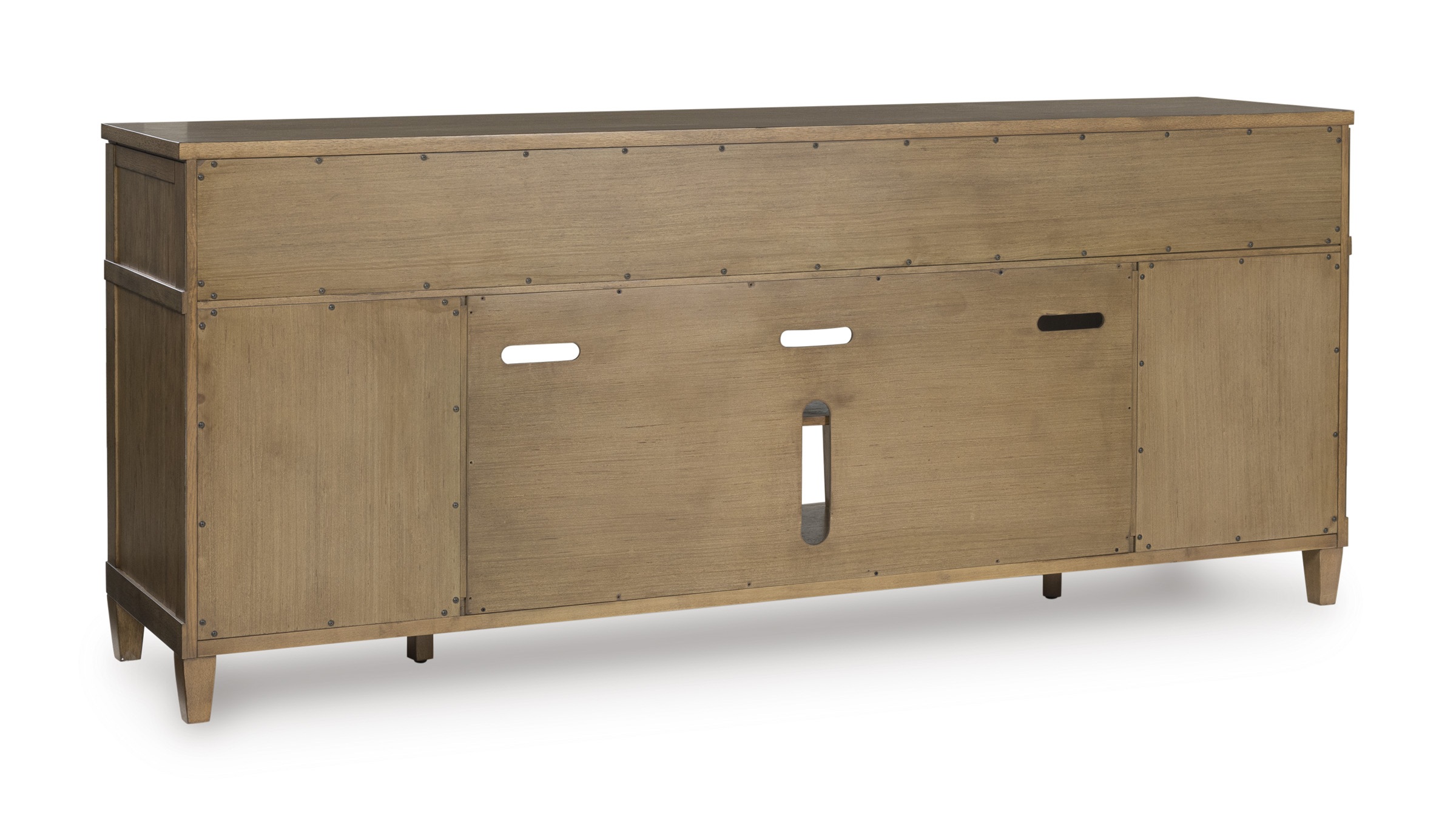 Sharlance 74" XL Modern Oak TV Stand - 4 Drawers & 2 Doors
