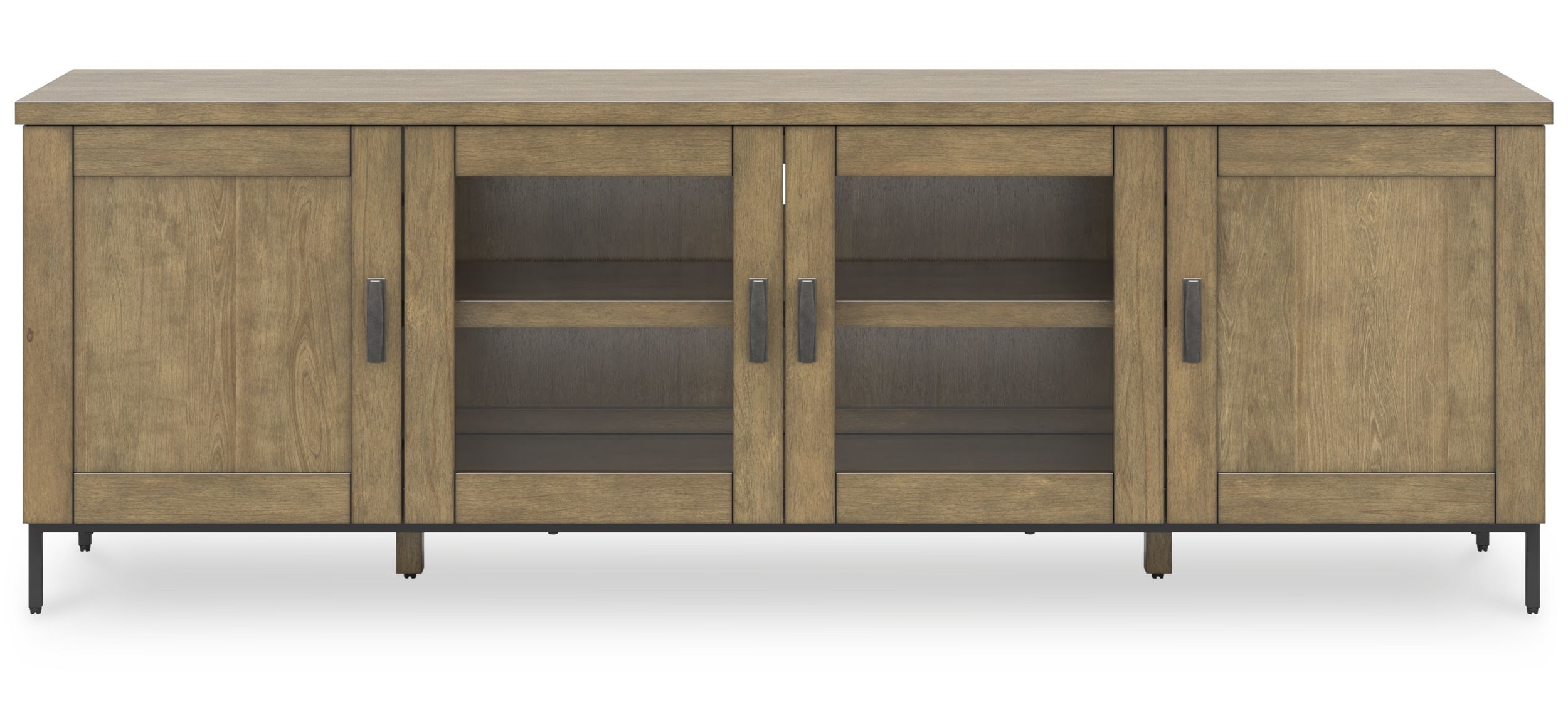Torlanta 74" XL Modern Rustic TV Stand - Warm Brown Oak Grain