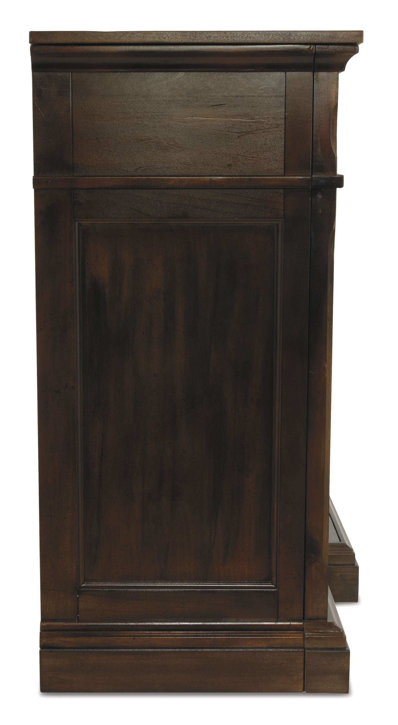Roddinton 72" TV Stand with Electric Fireplace - Dark Brown