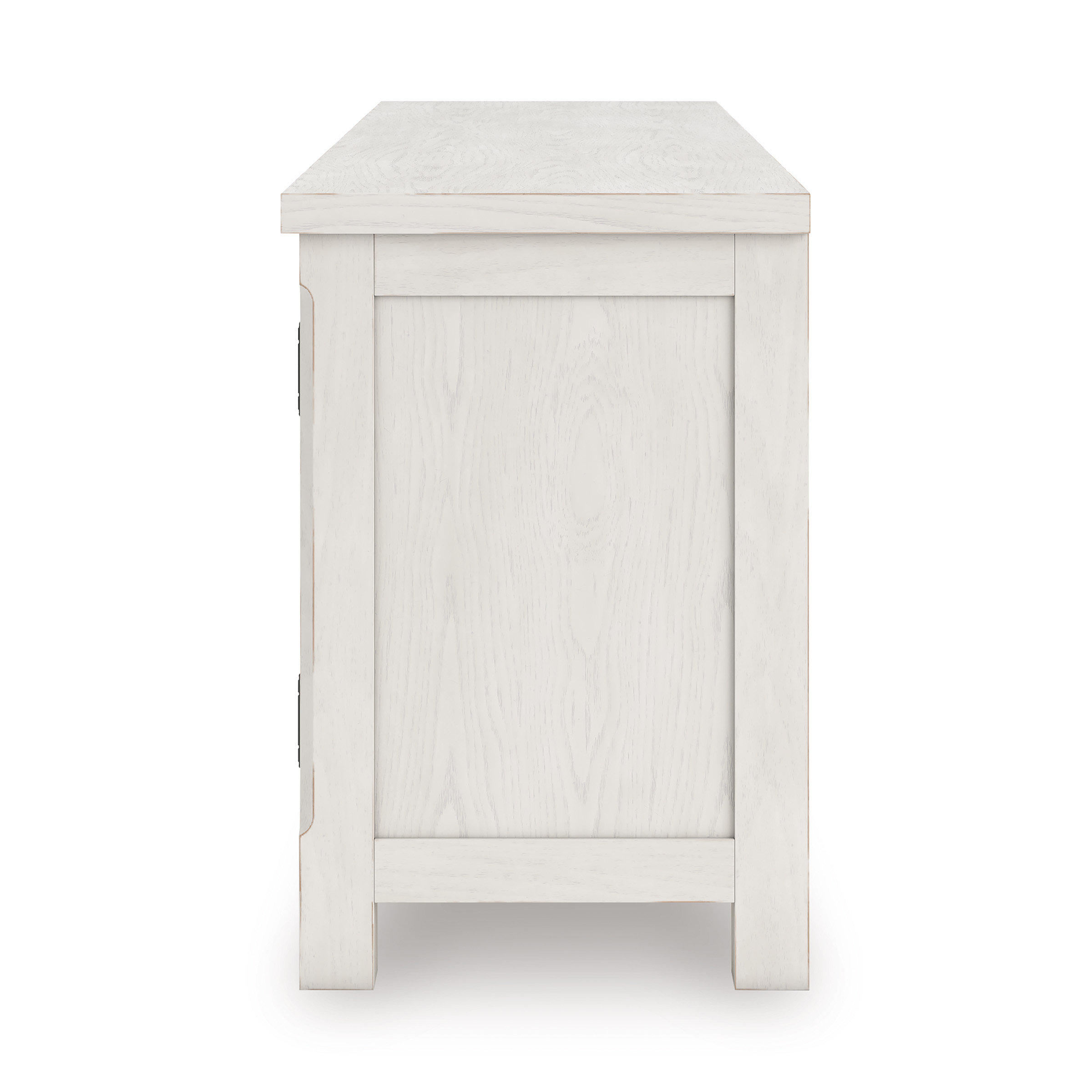 Robbinsdale 74" XL Traditional TV Stand - Antique White & Oak