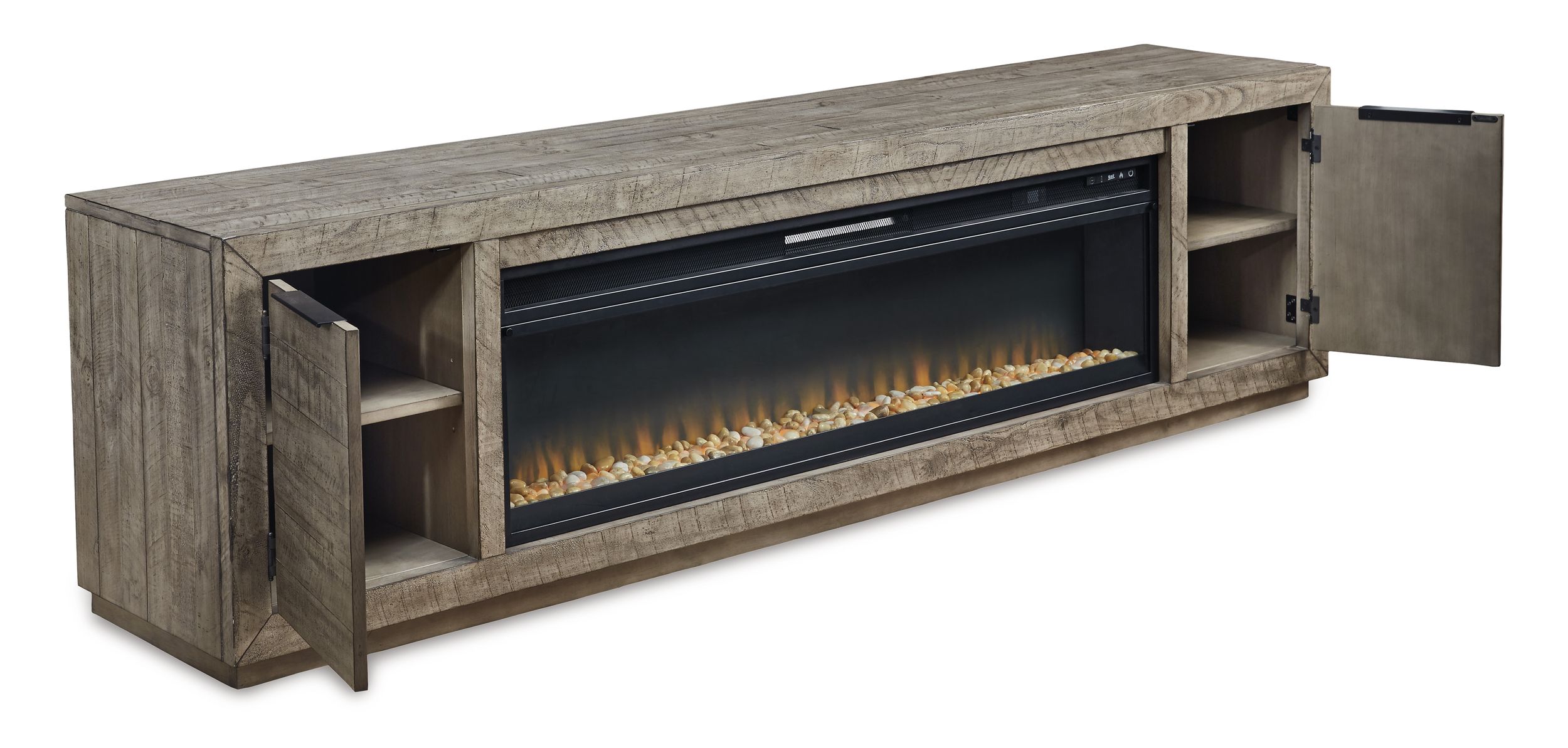 Krystanza TV Stand w/2 Doors & Electric Fireplace
