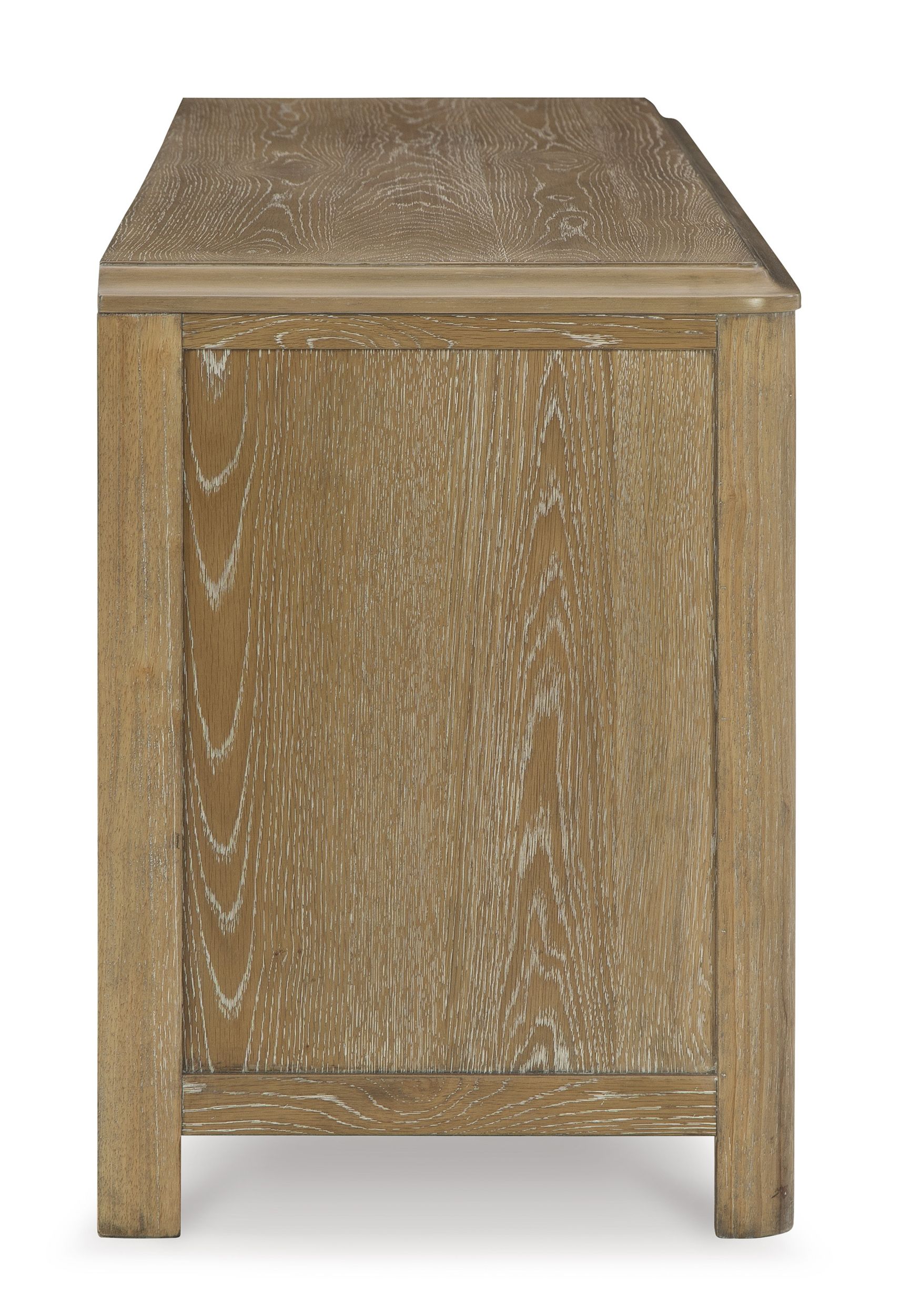 Rencott 74" XL Modern Oak TV Stand with Drawers - Light Brown