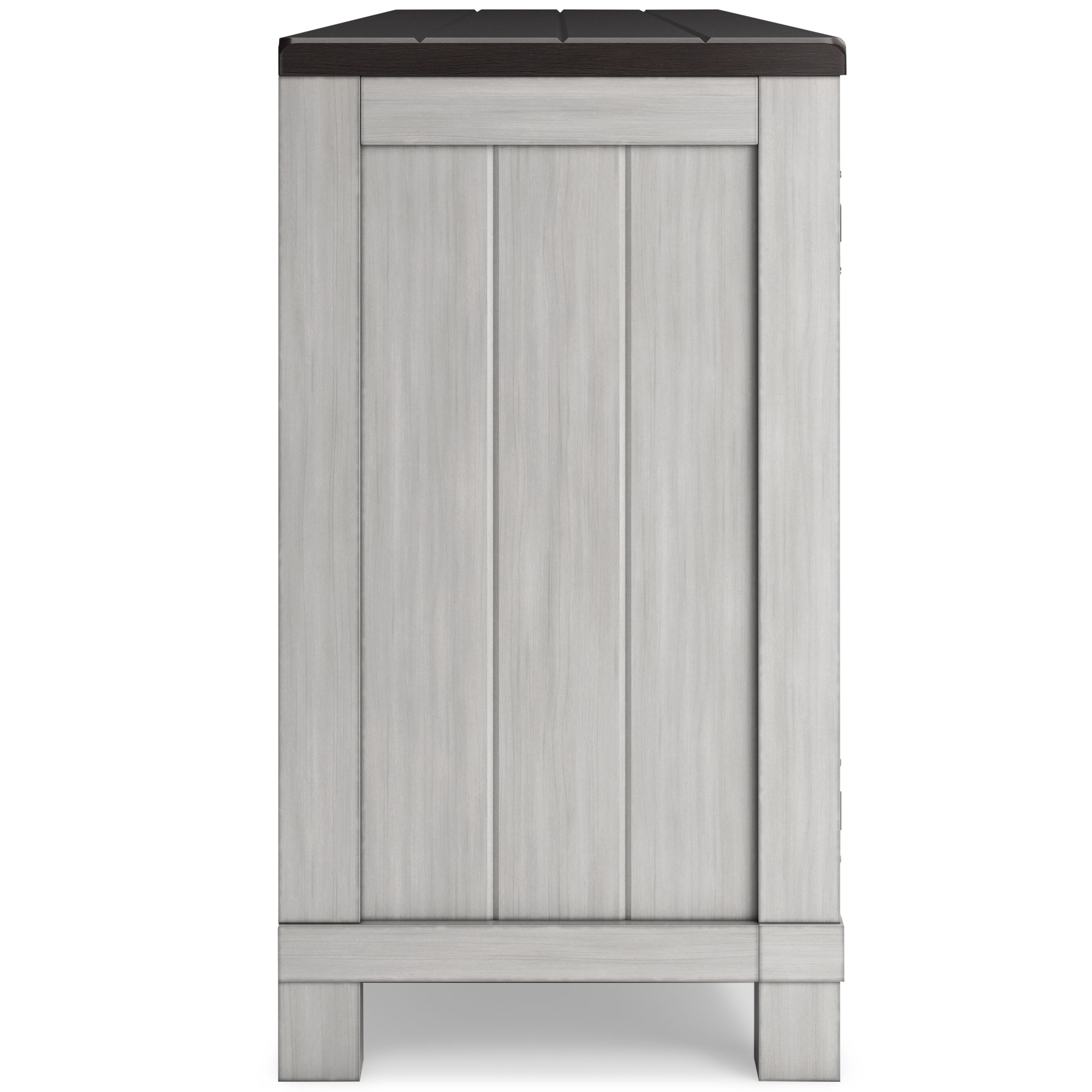 Darborn 74" XL Modern Farmhouse TV Stand - Gray & Brown Wood