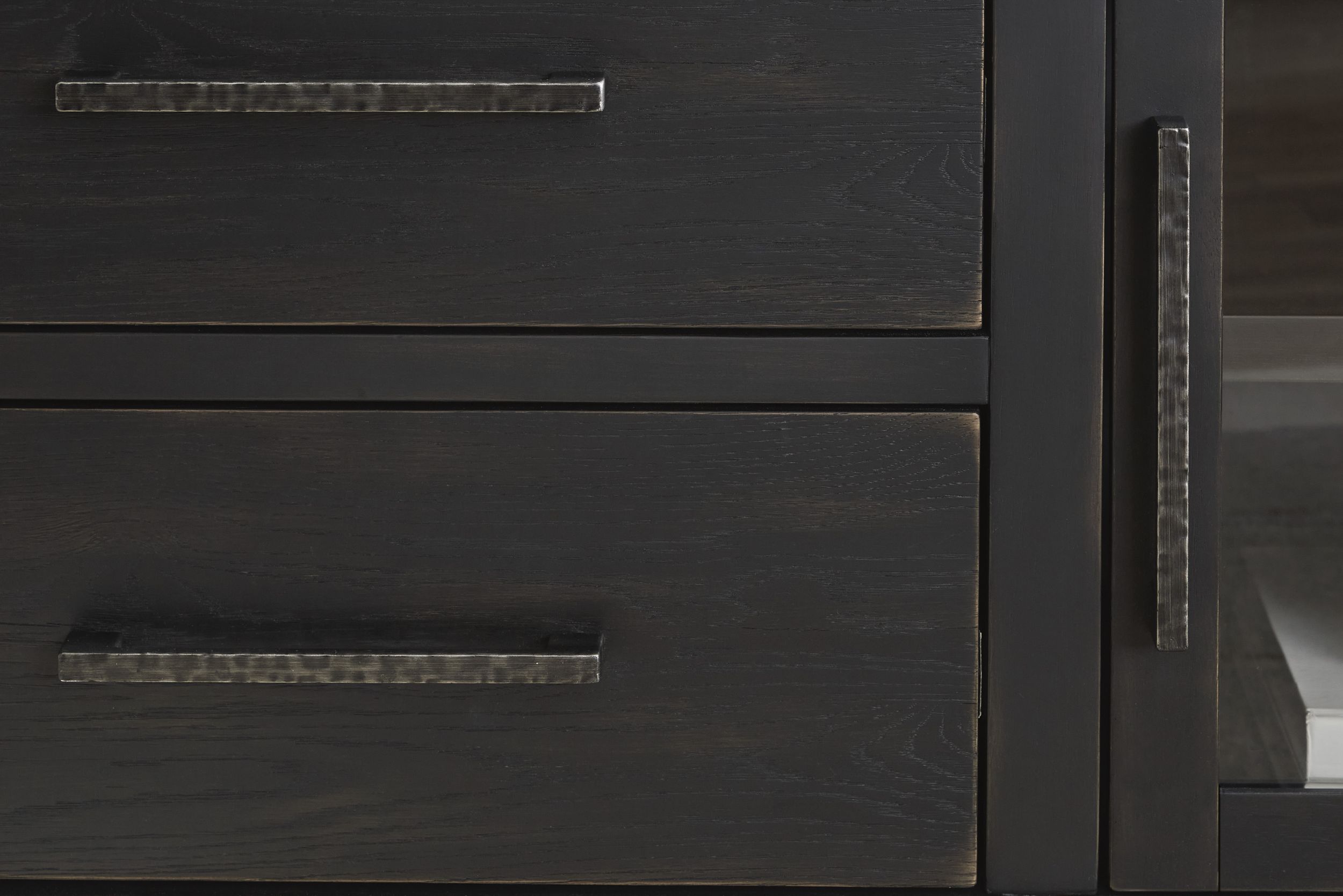 Galliden 74" XL Modern Black TV Stand - 4 Drawers & 2 Doors