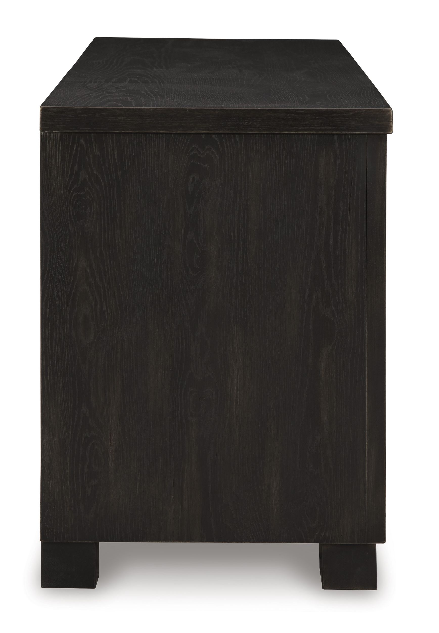 Galliden 74" XL Modern Black TV Stand - 4 Drawers & 2 Doors