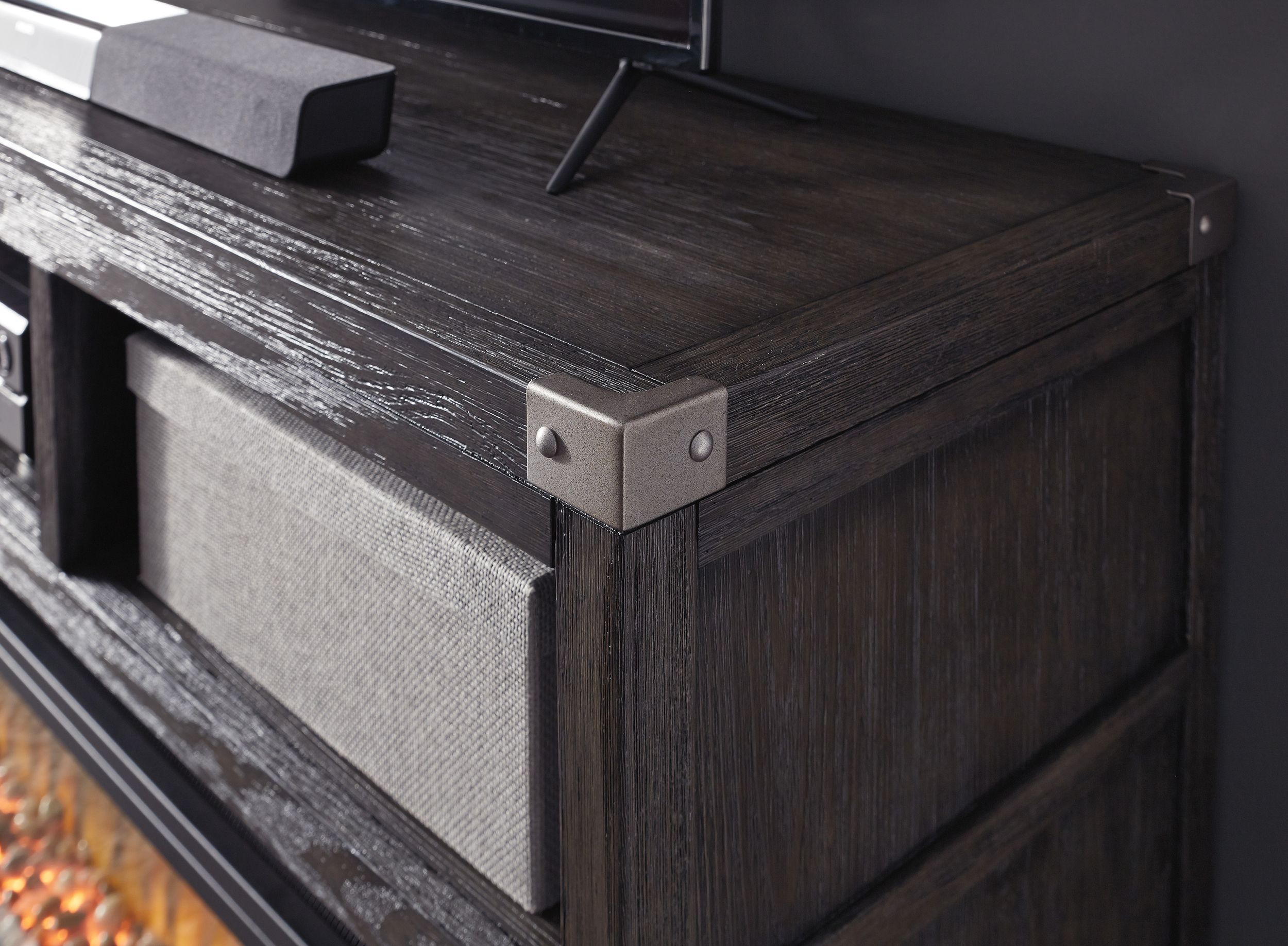 Todoe 63" Modern Industrial TV Stand - Gray & Concrete