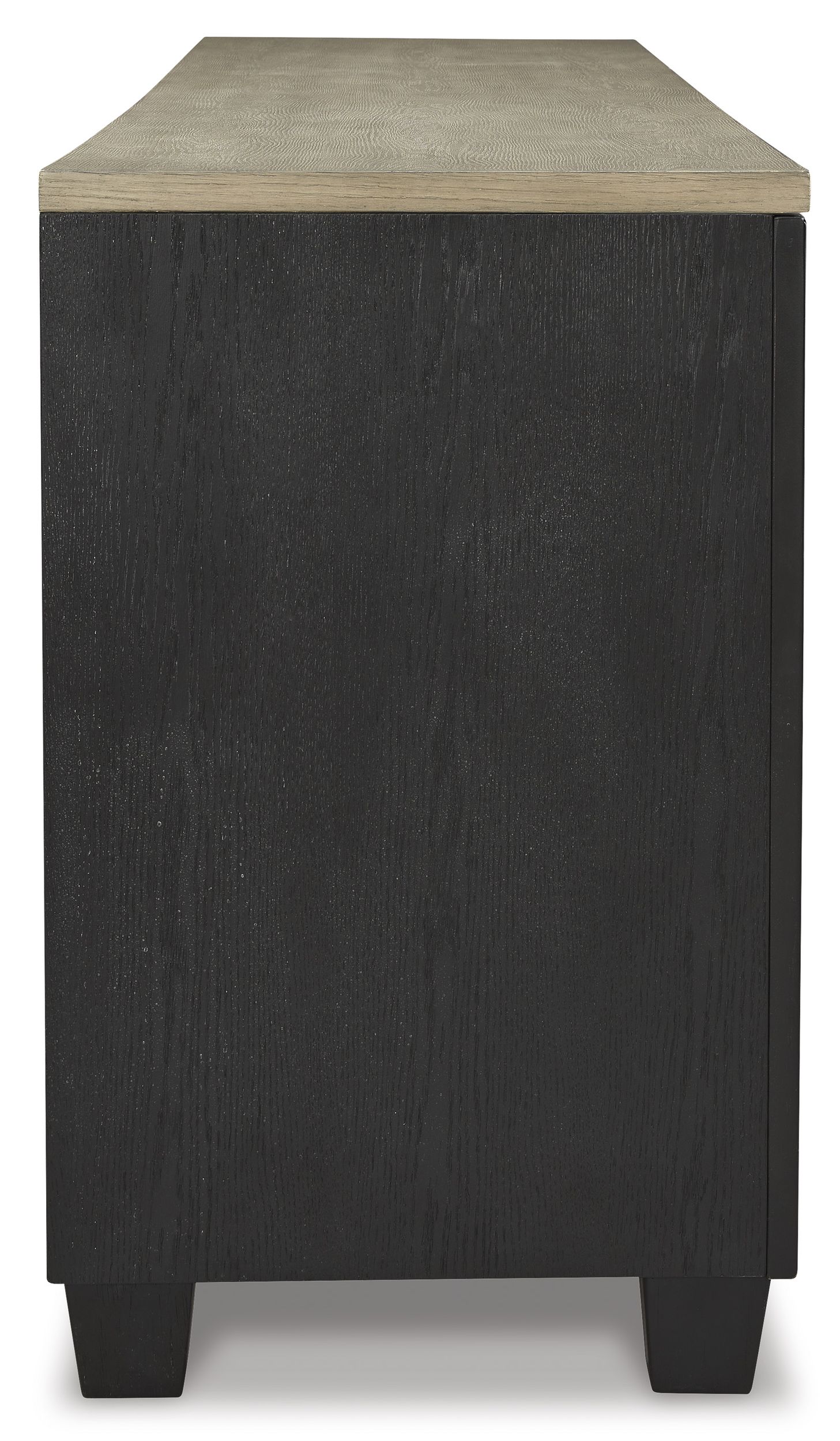 Foyland 74" XL Industrial Barn Door TV Stand - Distressed Black & Brown