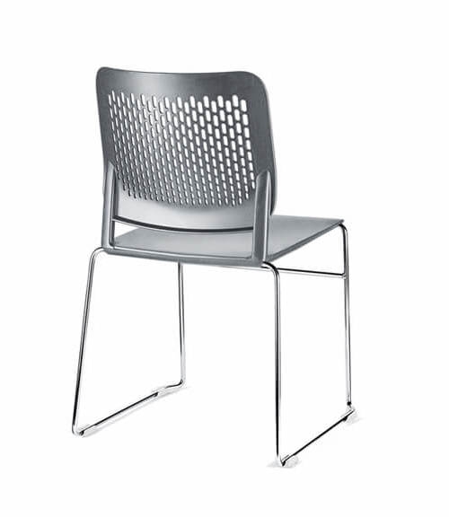 Wait Set of Conference Chair w/Chrome-Plated Wire Steel Frame