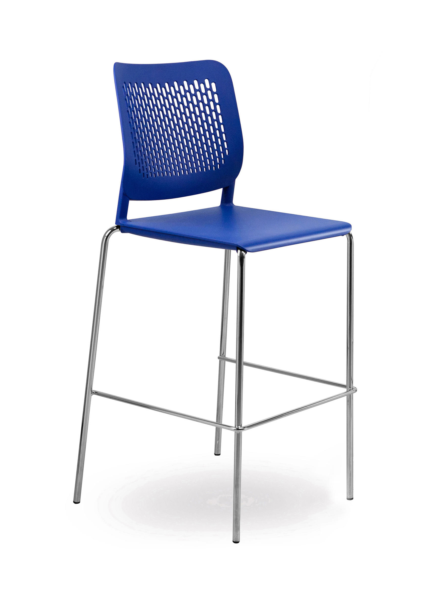 Wait High Armless Chair, Plastic Back & Seat, 4-leg Base