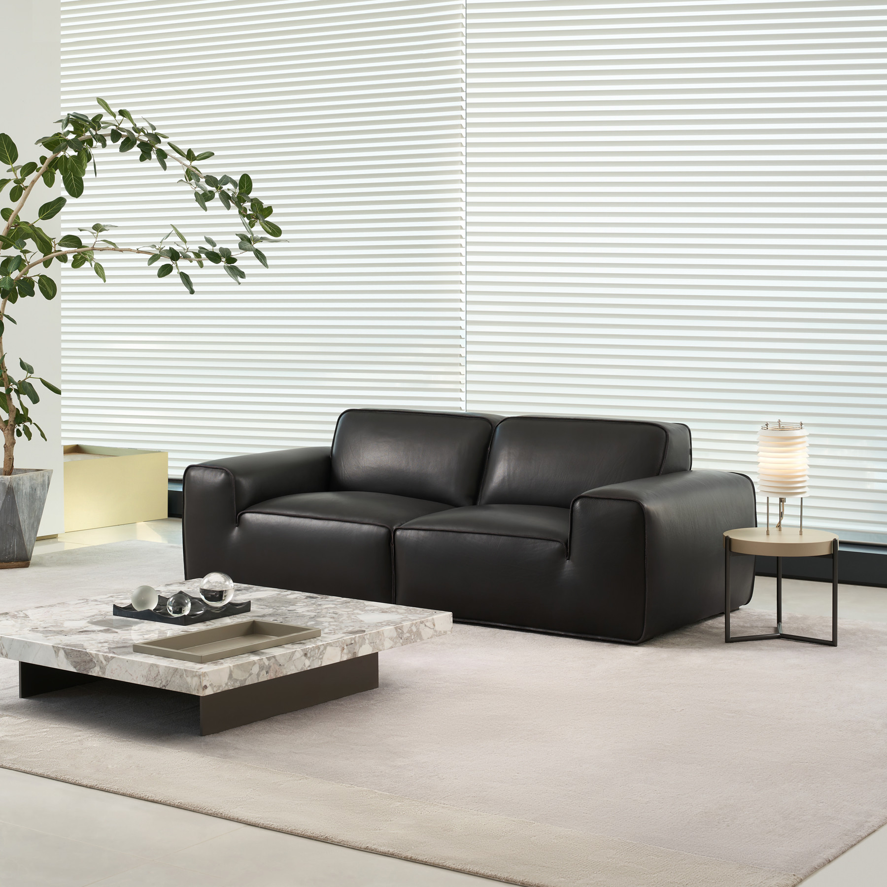 Walker Leather Modular Loveseat