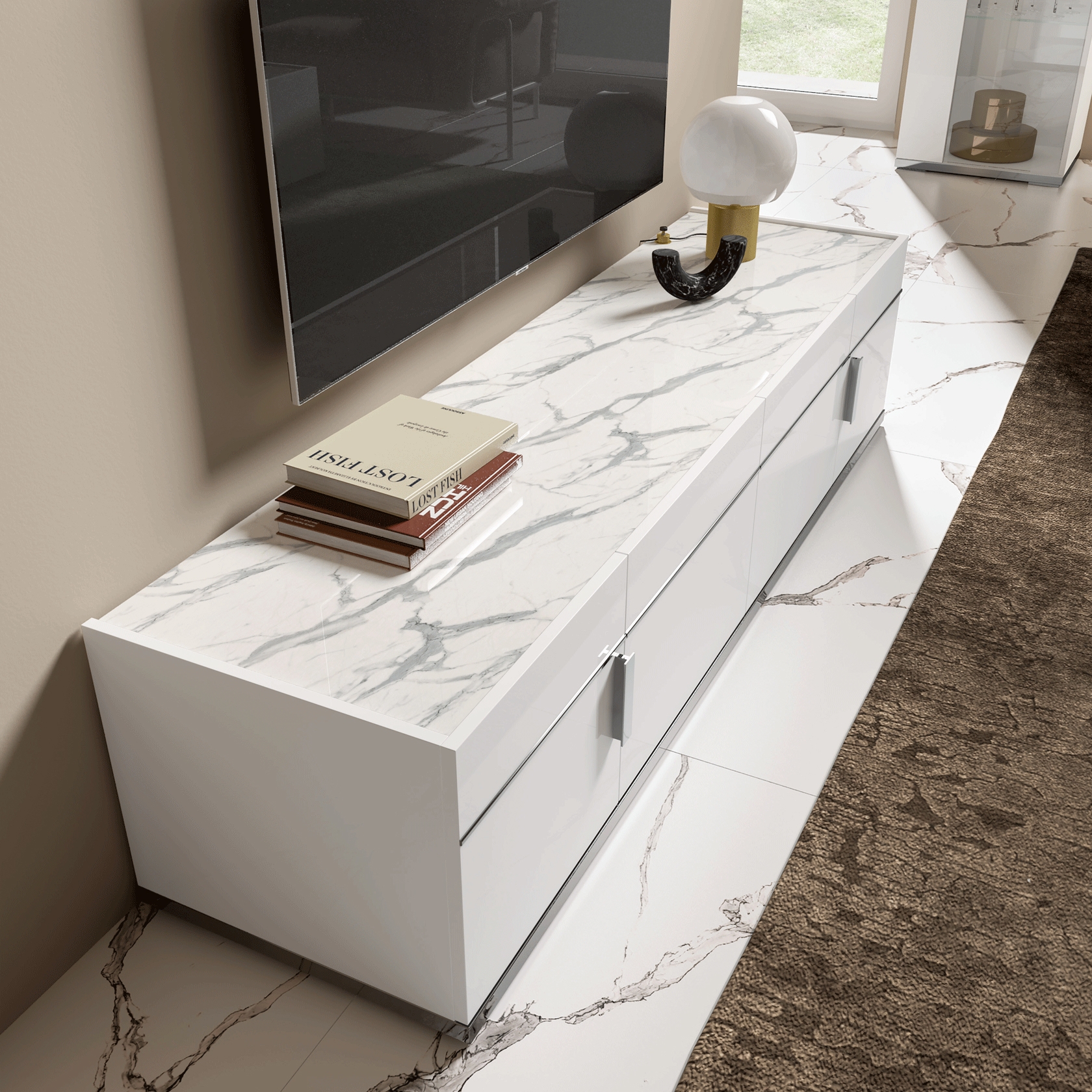 Carrara MDF 4-Door TV Unit