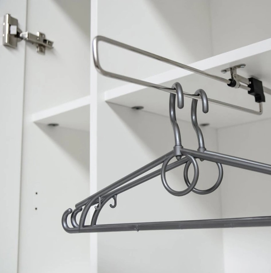 Standard Office Wardrobe w/File Storage, 2 Doors & Slide-Out Hanger