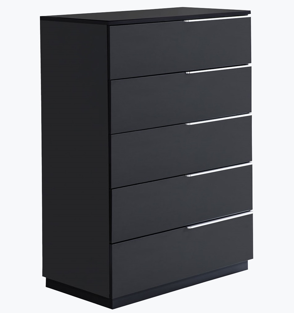 Warsaw Glossy Platform LED Bedroom Set