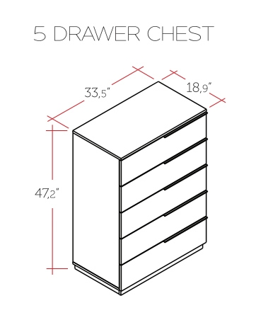 Warsaw Glossy Chest