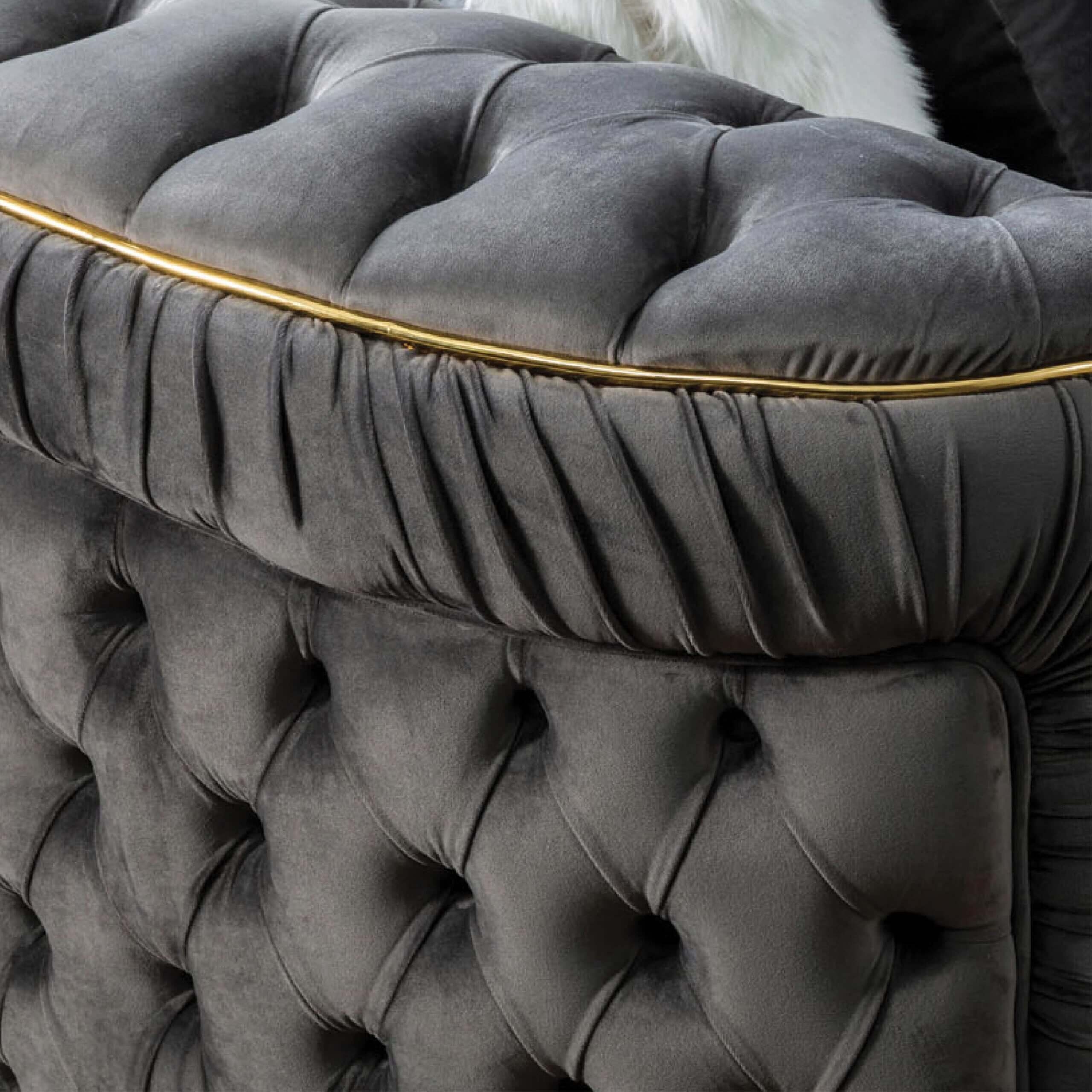 Washington Tufted Velvet L-Shape Sectional Sofa