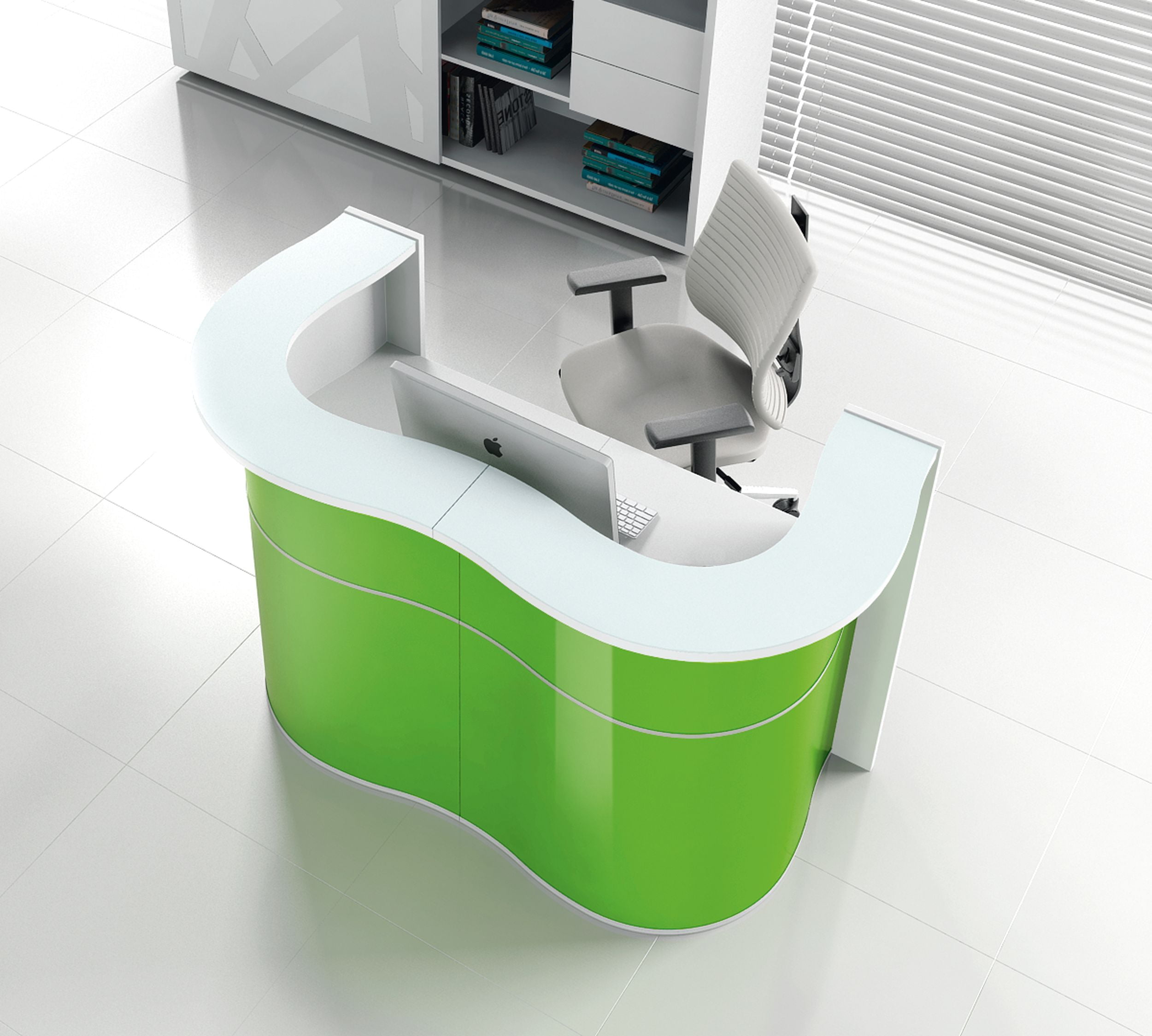 MDD Wave Reception Green Desk