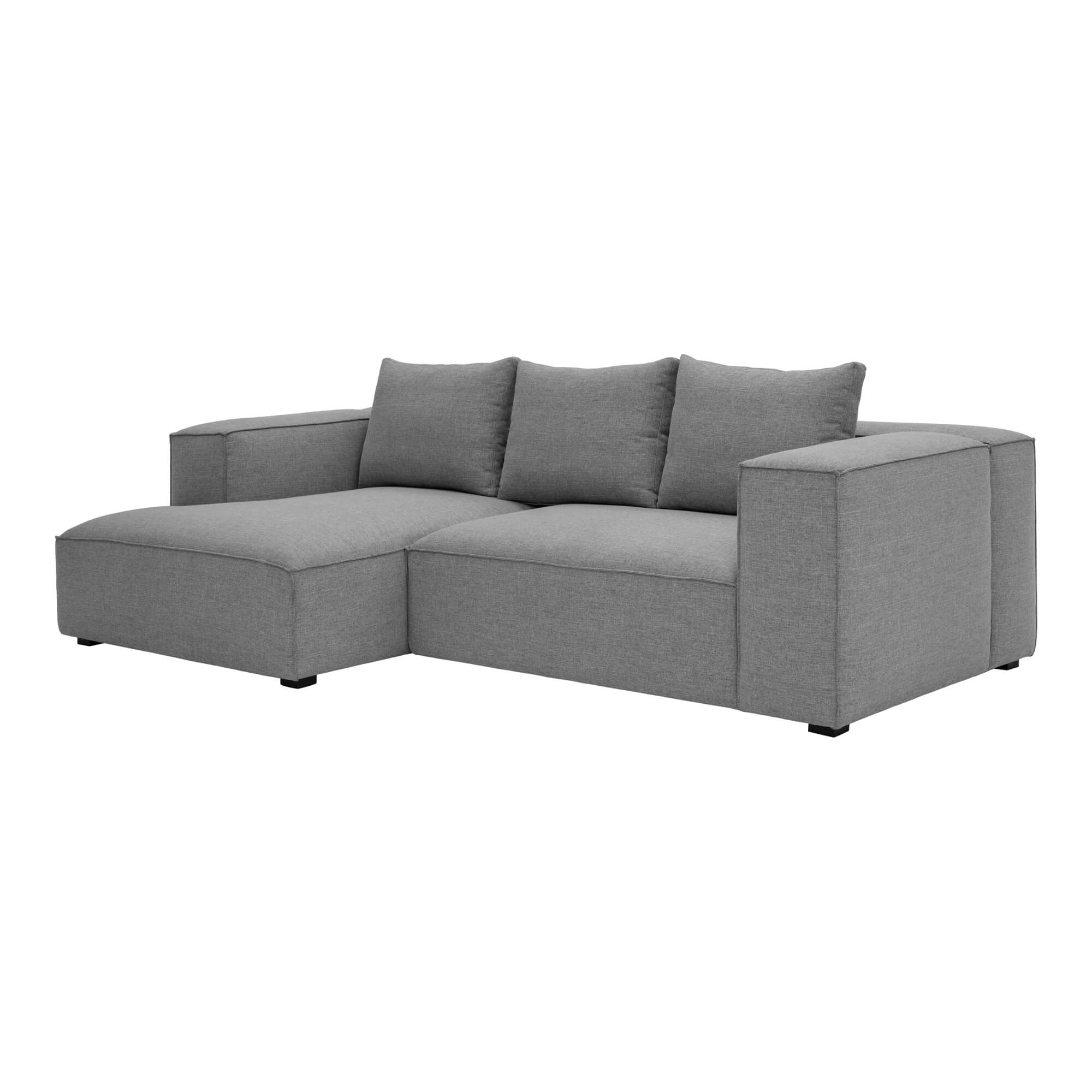 Basque Polyester Left-Arm Chaise Facing Sectional Sofa