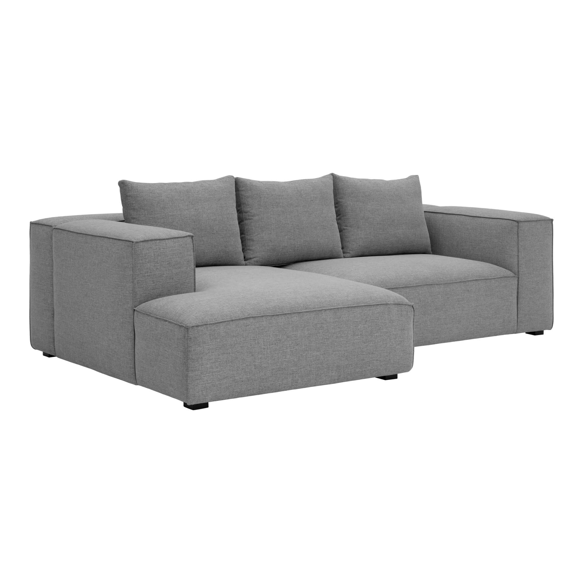 Basque Polyester Left-Arm Chaise Facing Sectional Sofa