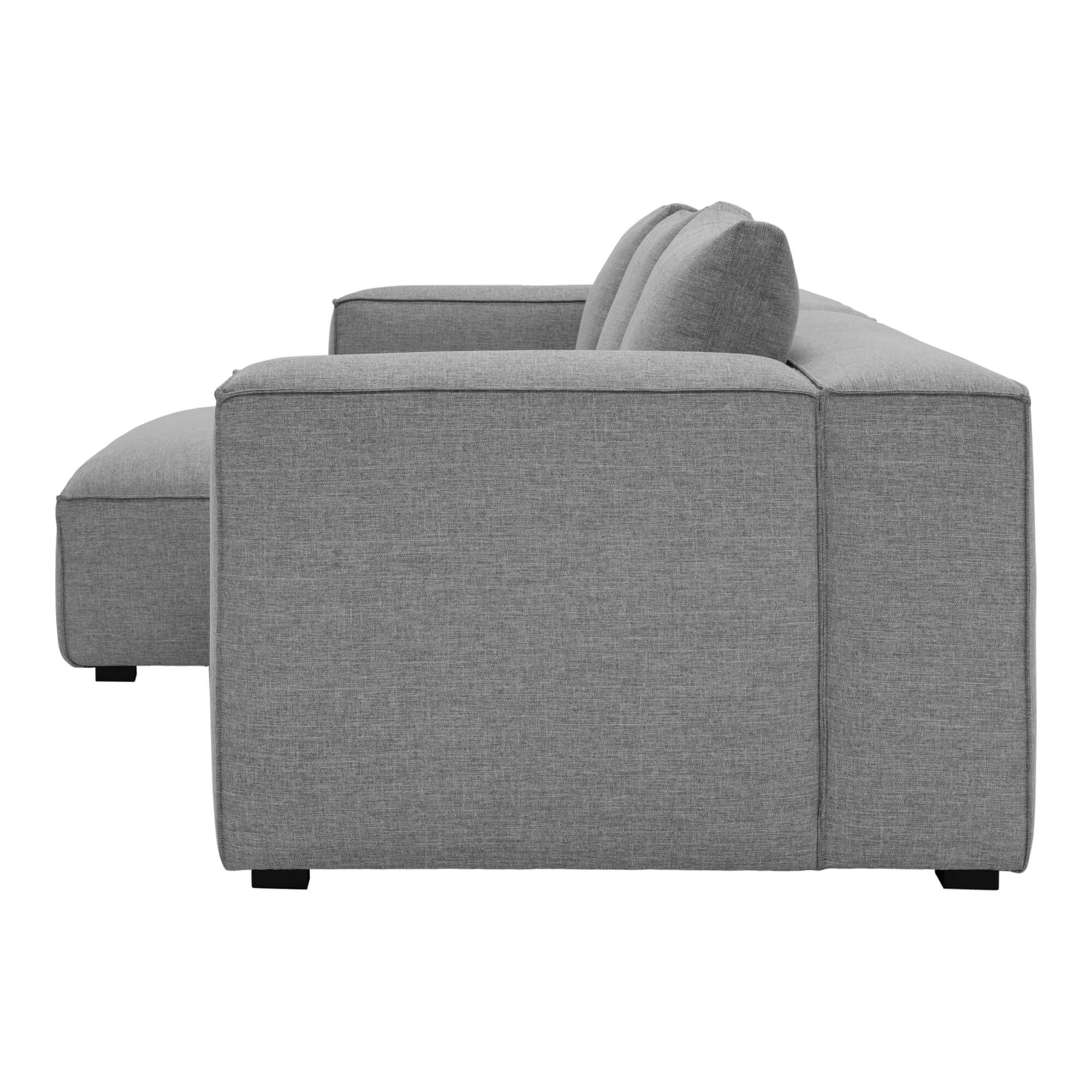 Basque Polyester Left-Arm Chaise Facing Sectional Sofa