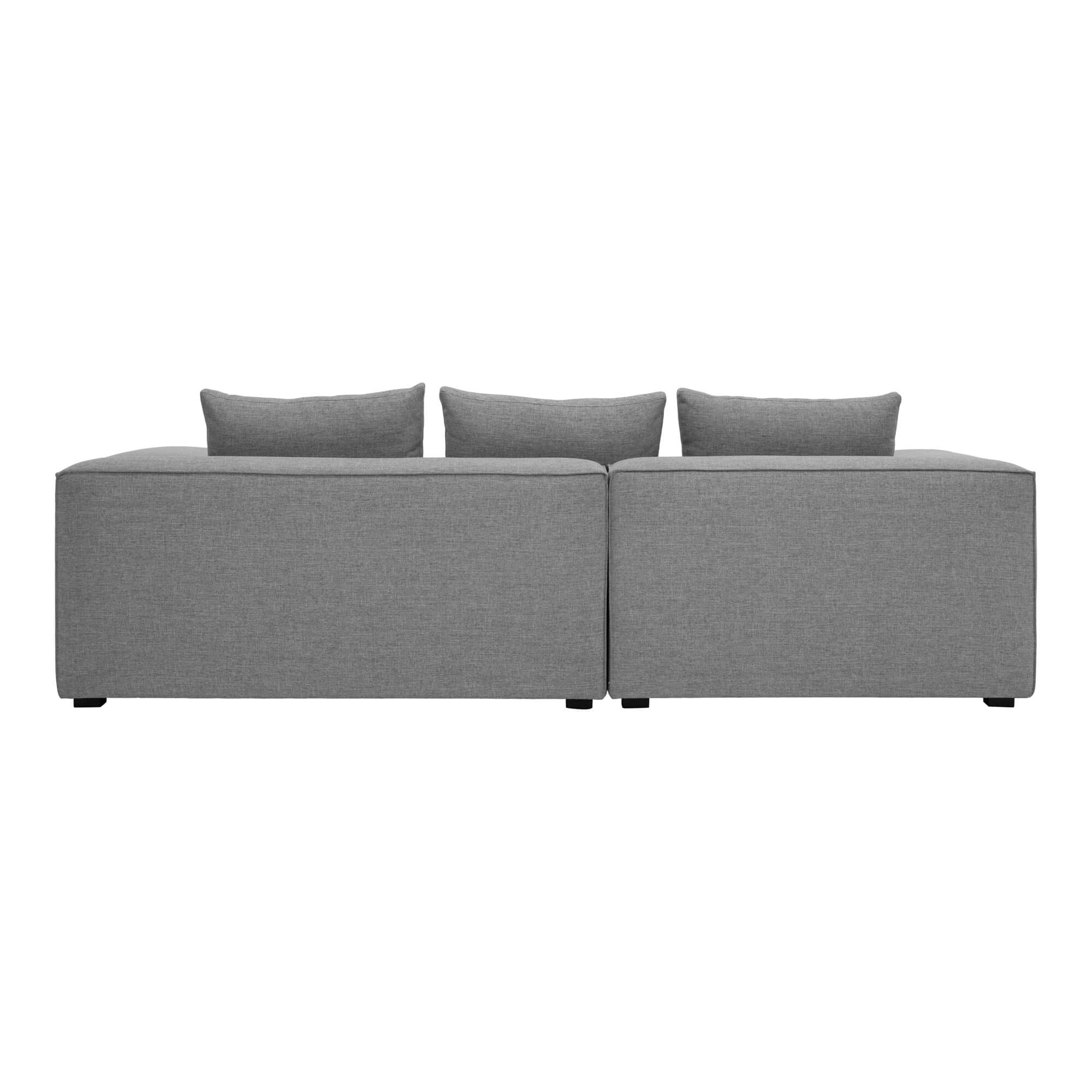 Basque Polyester Left-Arm Chaise Facing Sectional Sofa