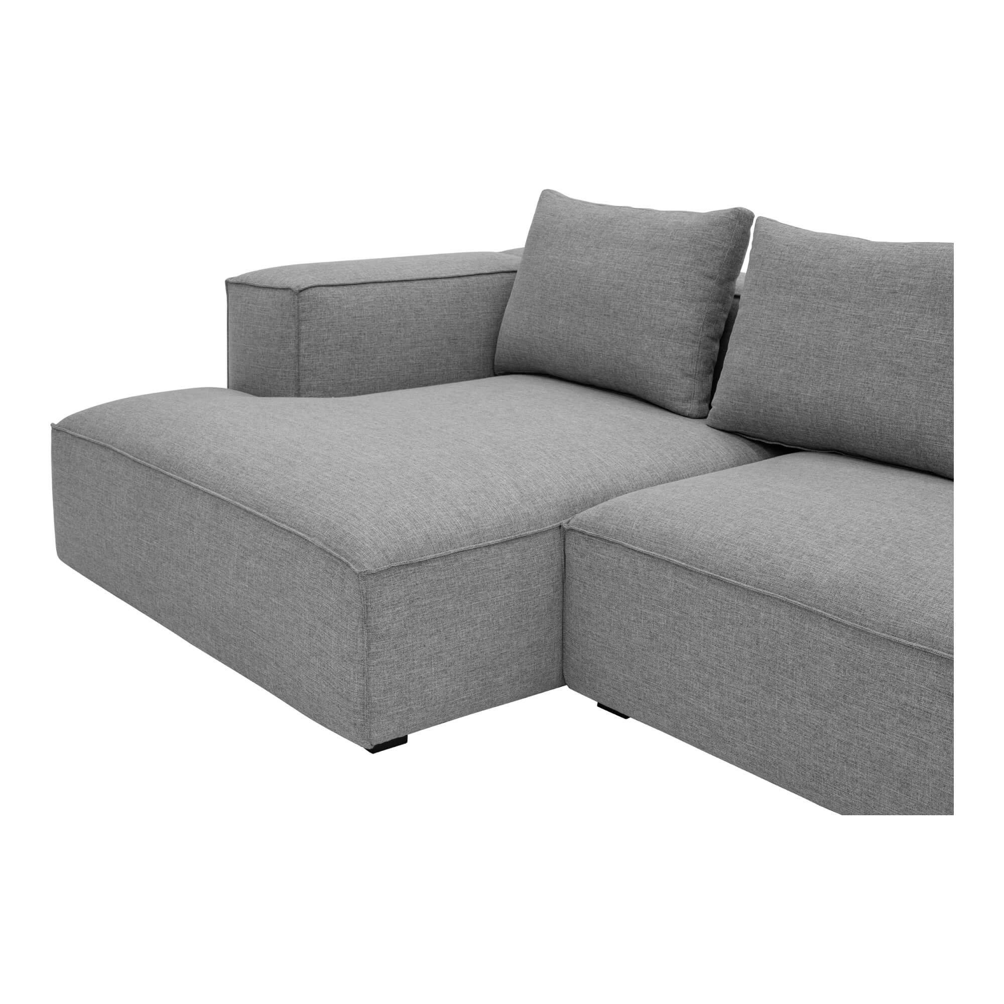 Basque Polyester Left-Arm Chaise Facing Sectional Sofa