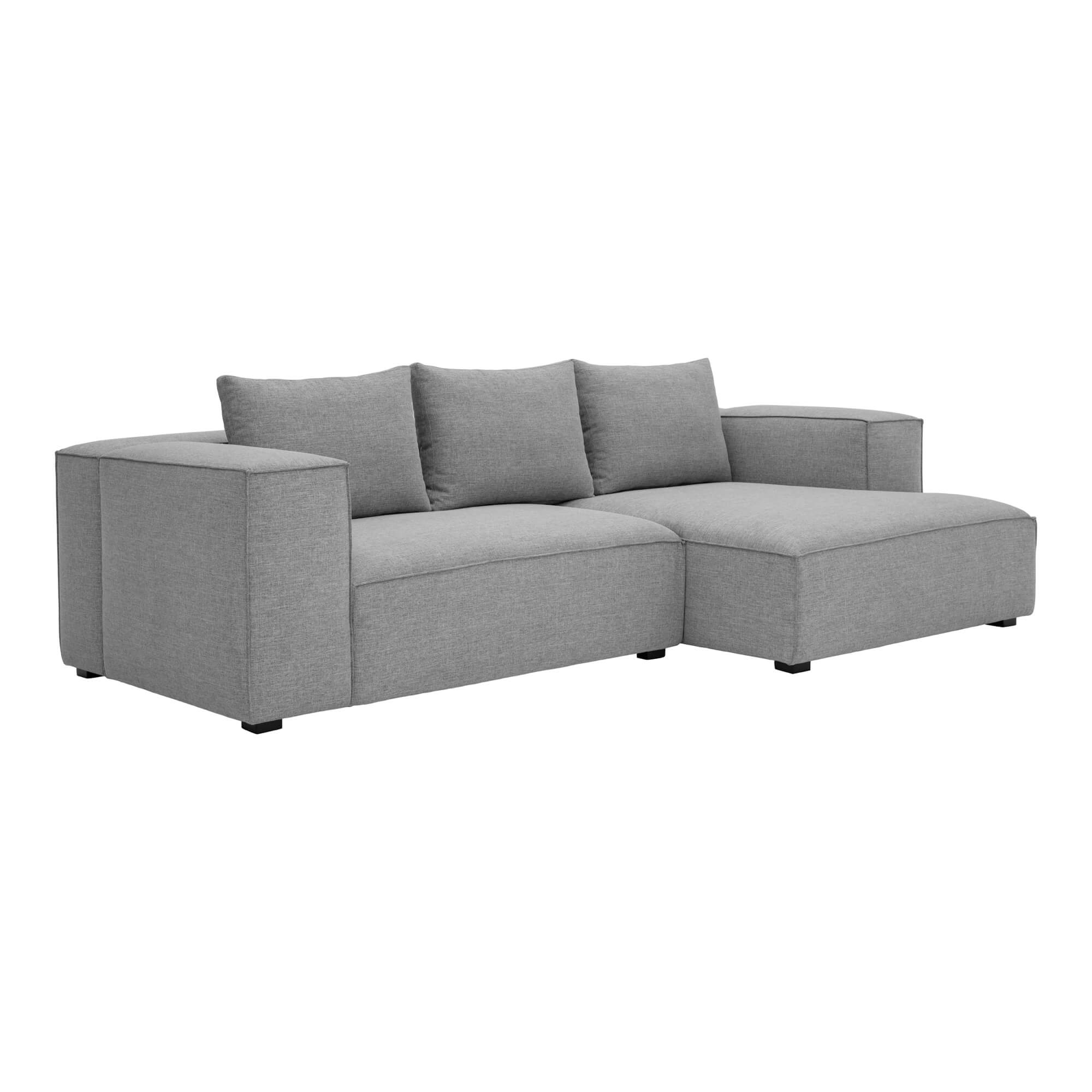 Basque Polyester Right-Arm Chaise Facing Sectional Sofa