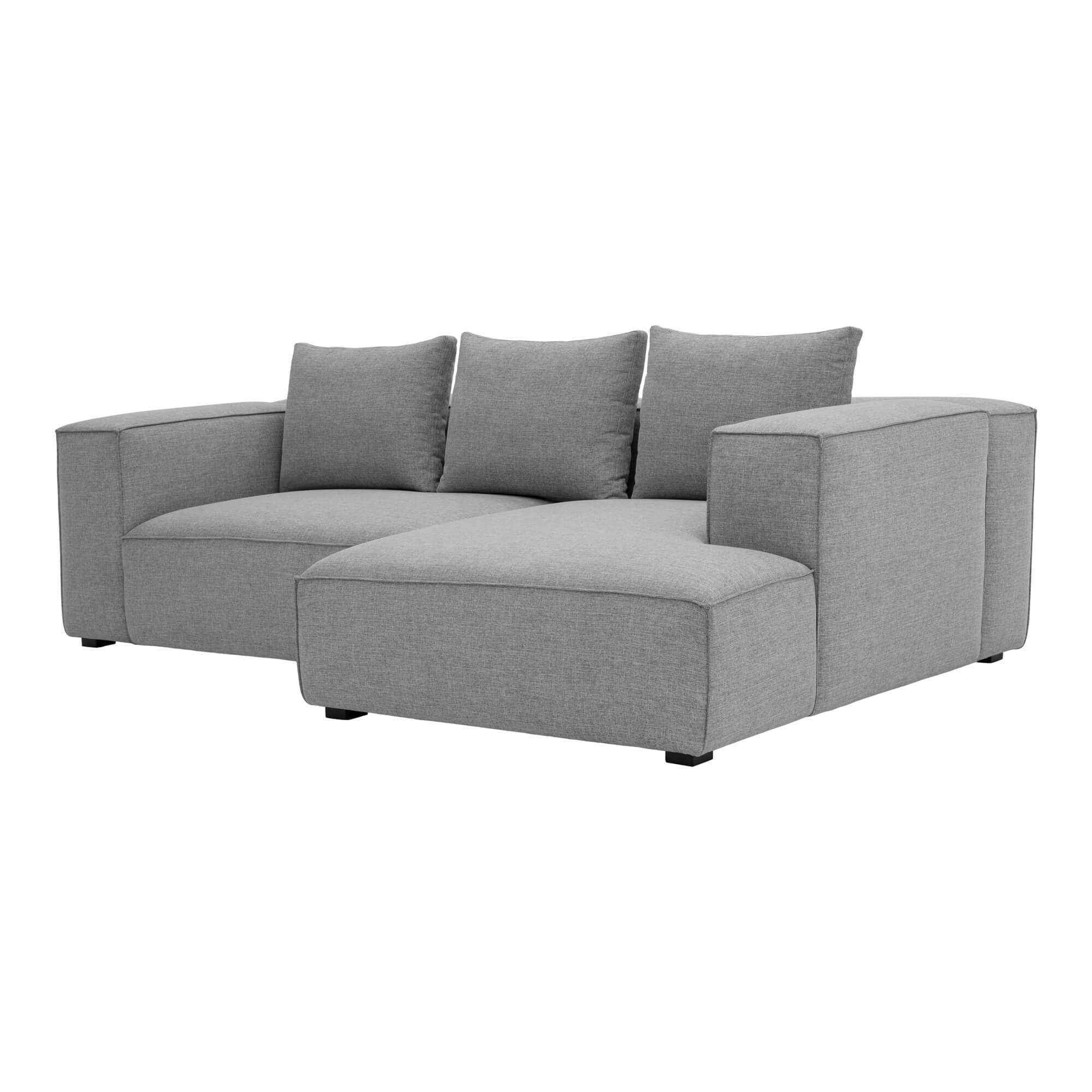 Basque Polyester Right-Arm Chaise Facing Sectional Sofa
