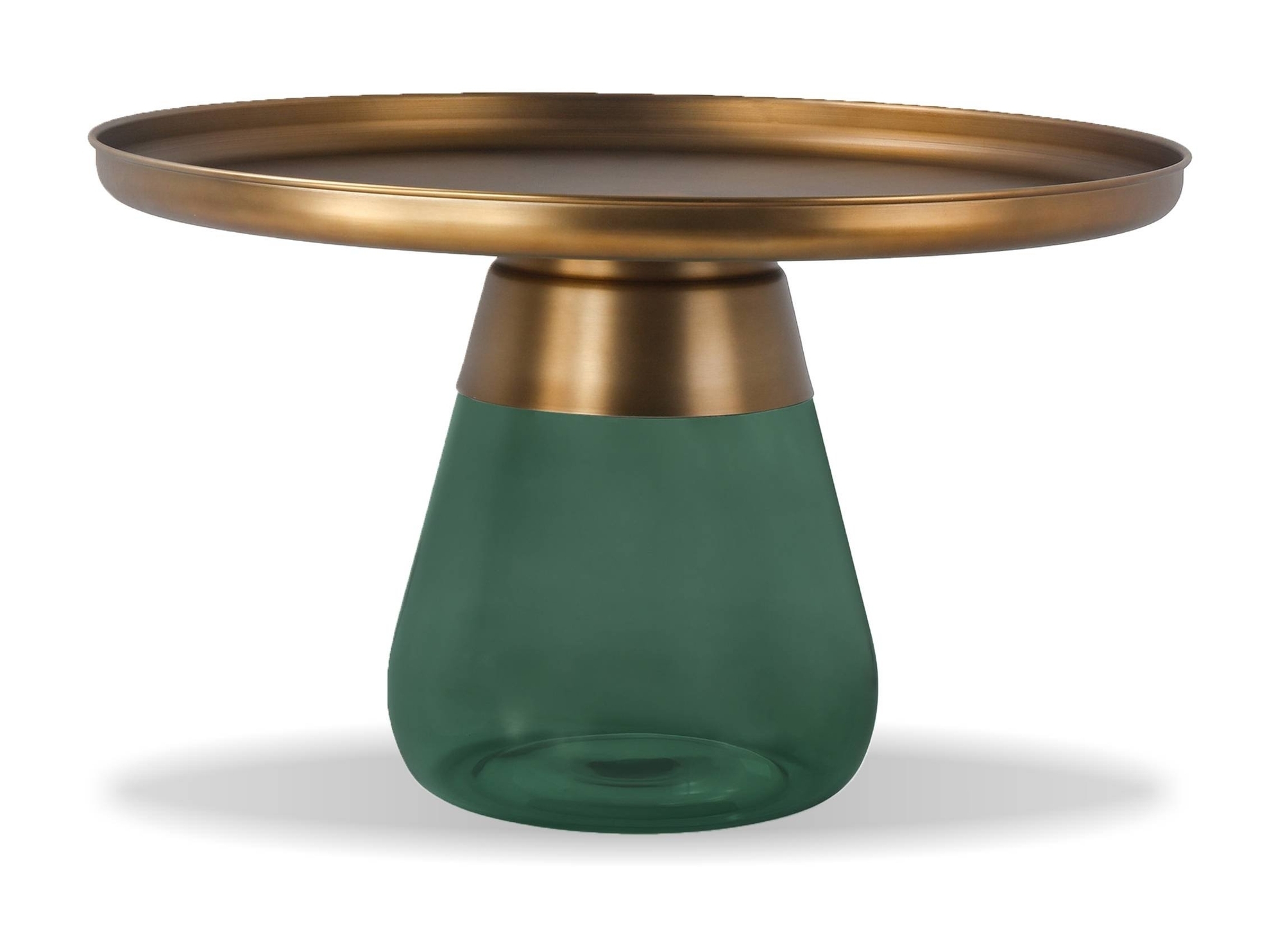 Duverre coffee table brass/green