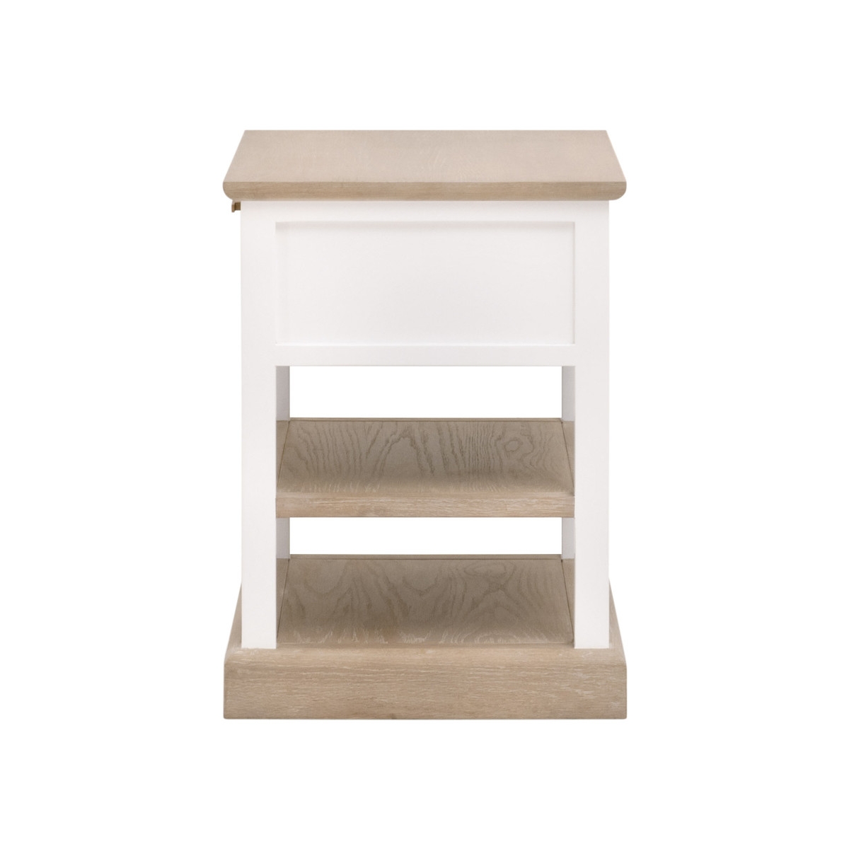 Weave Wood Side Table w/Drawer
