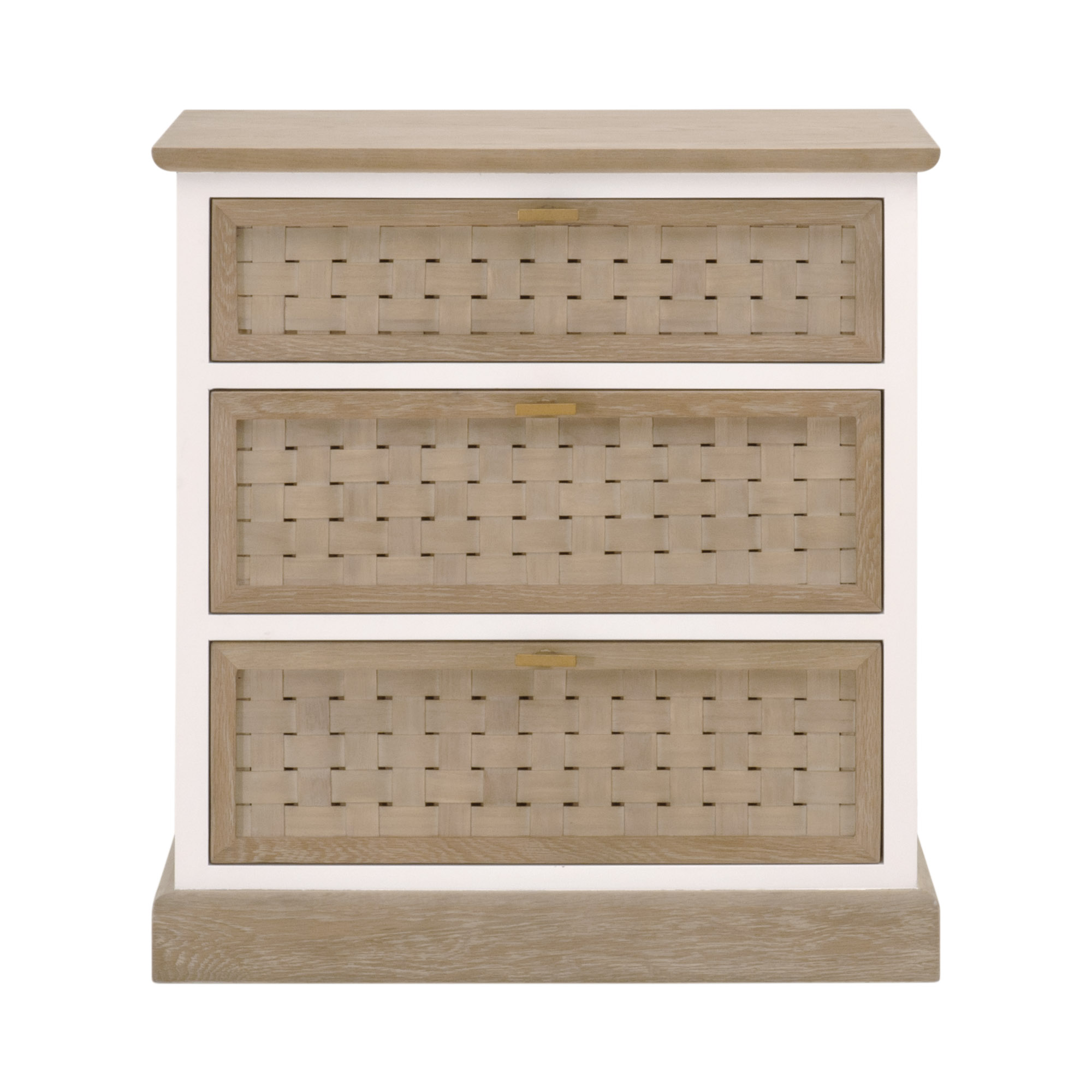 Weave Wood Entry Cabinet w/3 Drawers