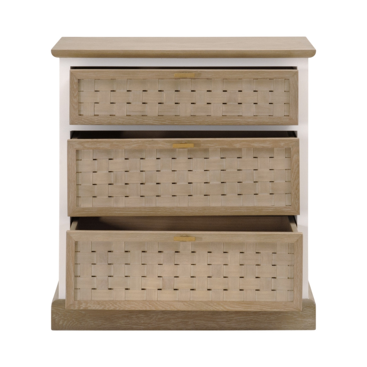 Weave Wood Entry Cabinet w/3 Drawers