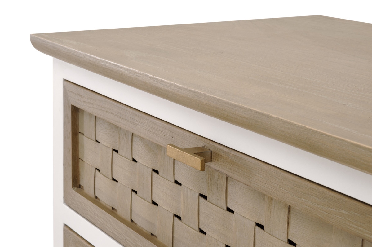 Weave Wood Entry Cabinet w/3 Drawers