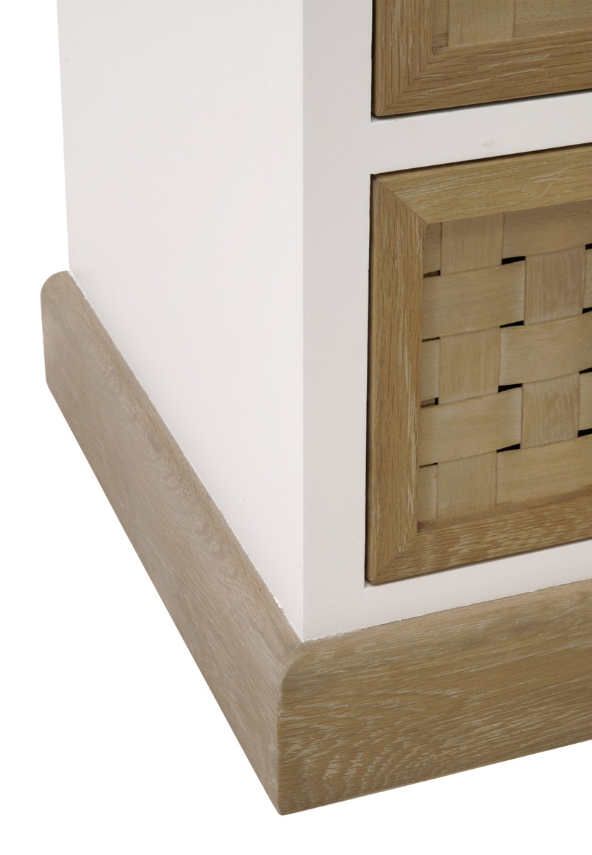Weave Wood Entry Cabinet w/3 Drawers