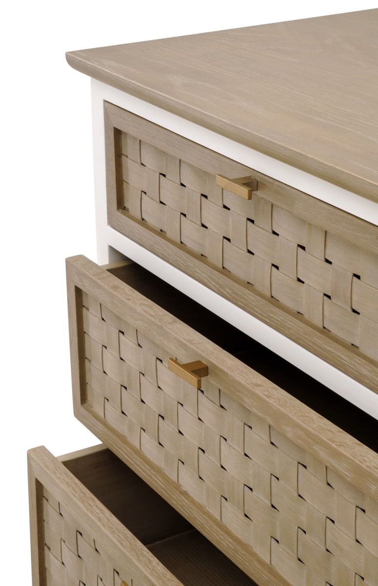 Weave Wood Entry Cabinet w/3 Drawers