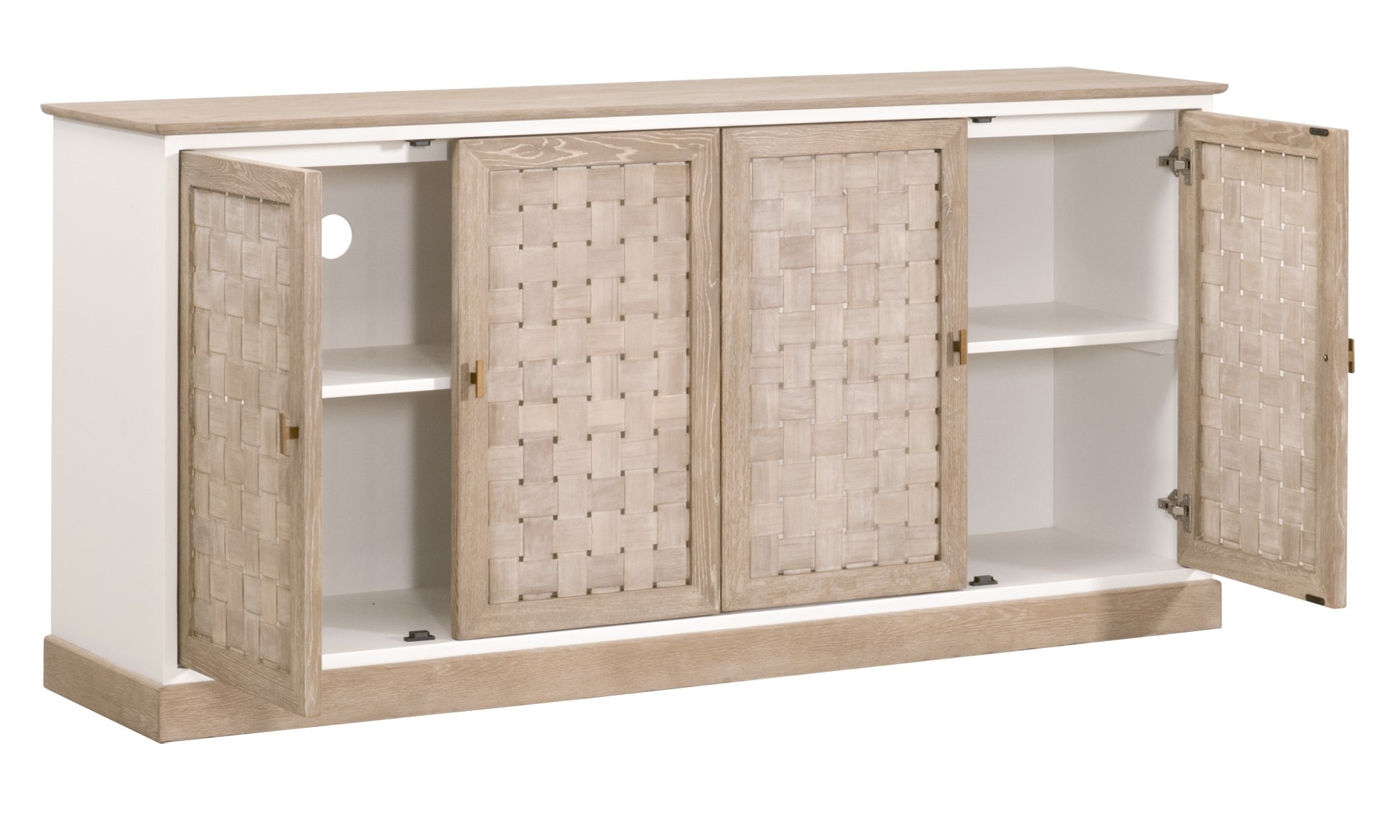 Weave Wood Media Sideboard w/4 Doors