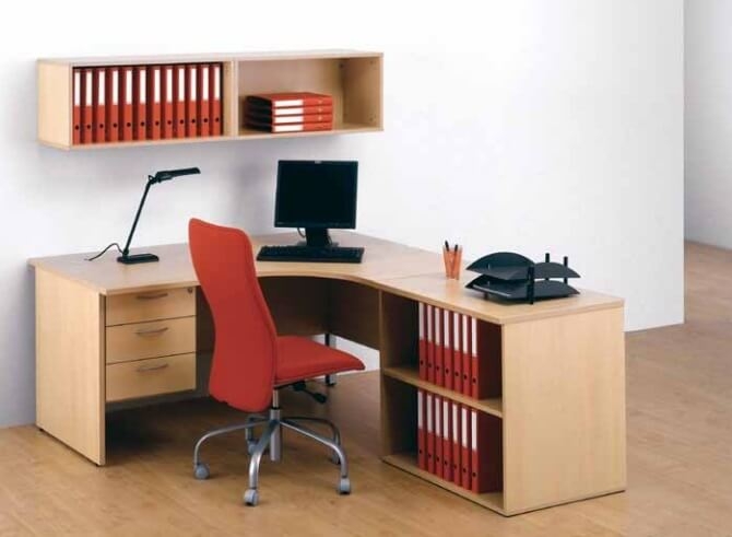 Optima Lockable Fixed Pedestal w/3 Foil Wrapped Drawers