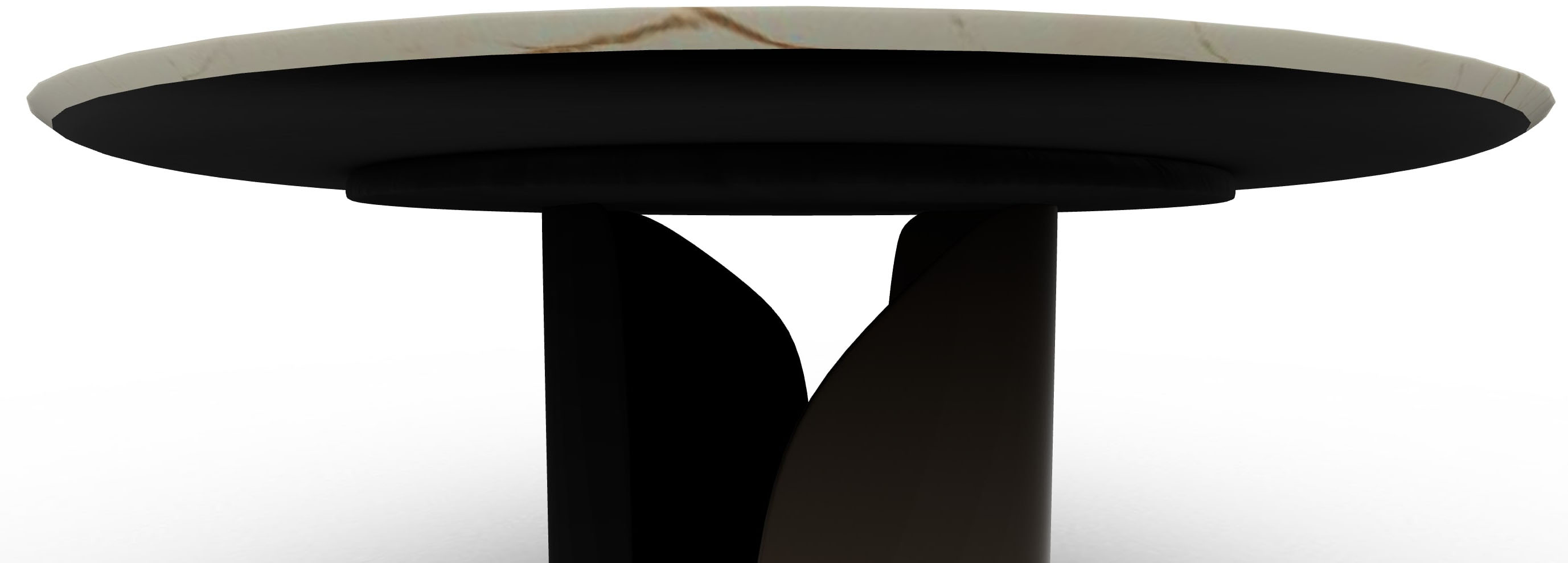 Twins Metal/Ceramic Round Dining Table