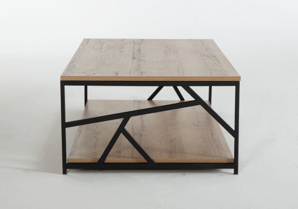 Whimsy Wood/Metal Rectangular Coffee Table