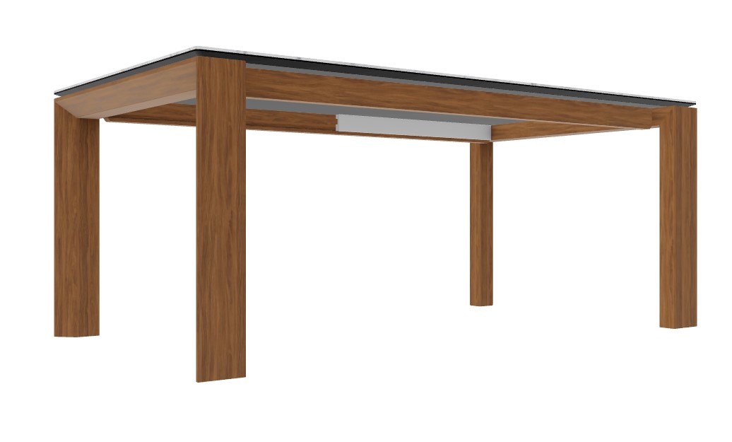 Omnia W70.9"-94.5" Rectangular Ceramic/Wood Veneer Extendable Dining Table