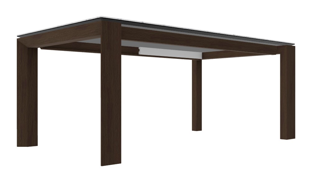 Omnia W70.9"-94.5" Rectangular Ceramic/Wood Veneer Extendable Dining Table