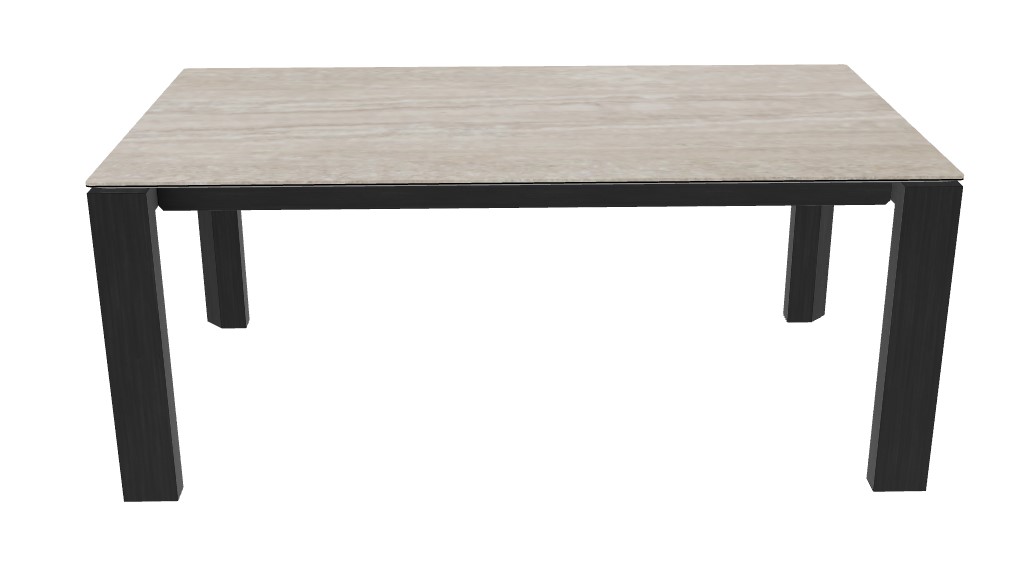 Omnia W70.9"-94.5" Rectangular Ceramic/Wood Veneer Extendable Dining Table
