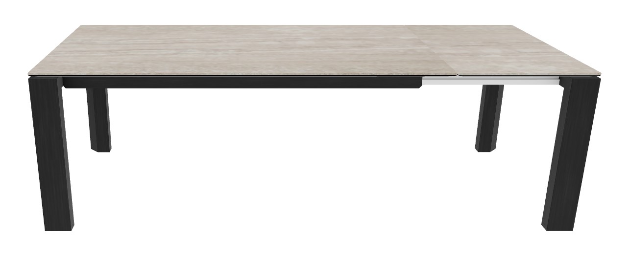 Omnia W70.9"-94.5" Rectangular Ceramic/Wood Veneer Extendable Dining Table