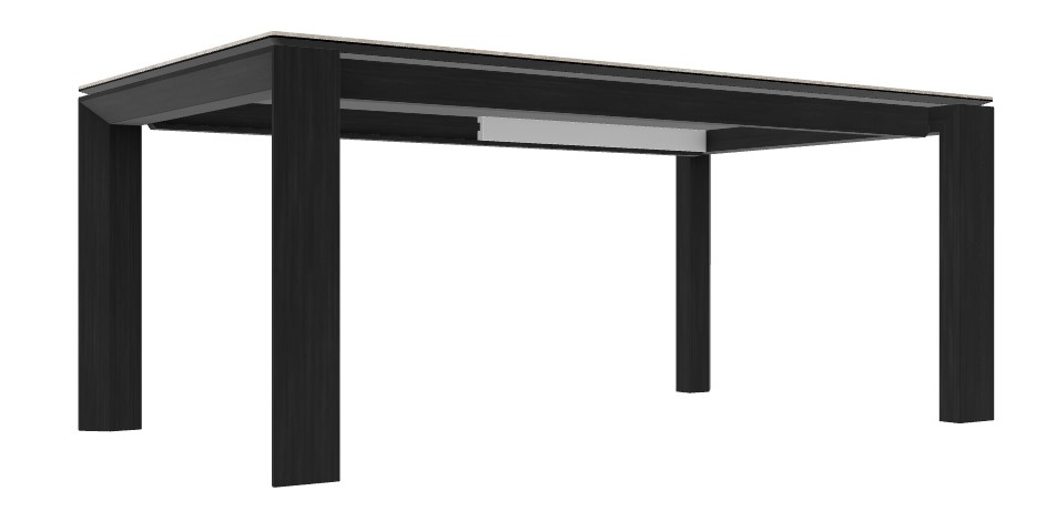 Omnia W70.9"-94.5" Rectangular Ceramic/Wood Veneer Extendable Dining Table